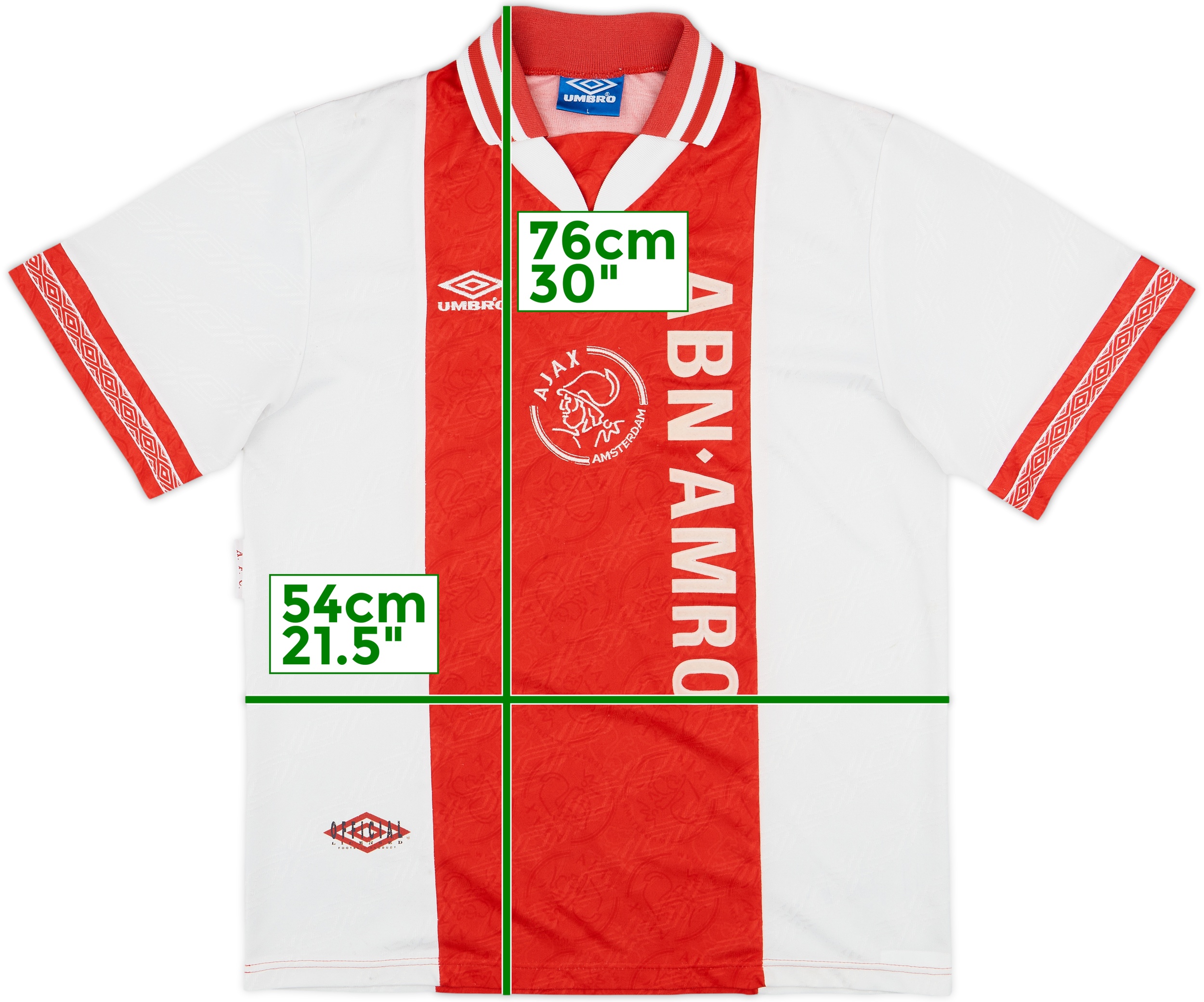 【正規品・超希少】95-96 アヤックス（Ajax）Umbro ホーム L 正規品・超希少】95-96 アヤックス（Ajax）Umbro ホーム L