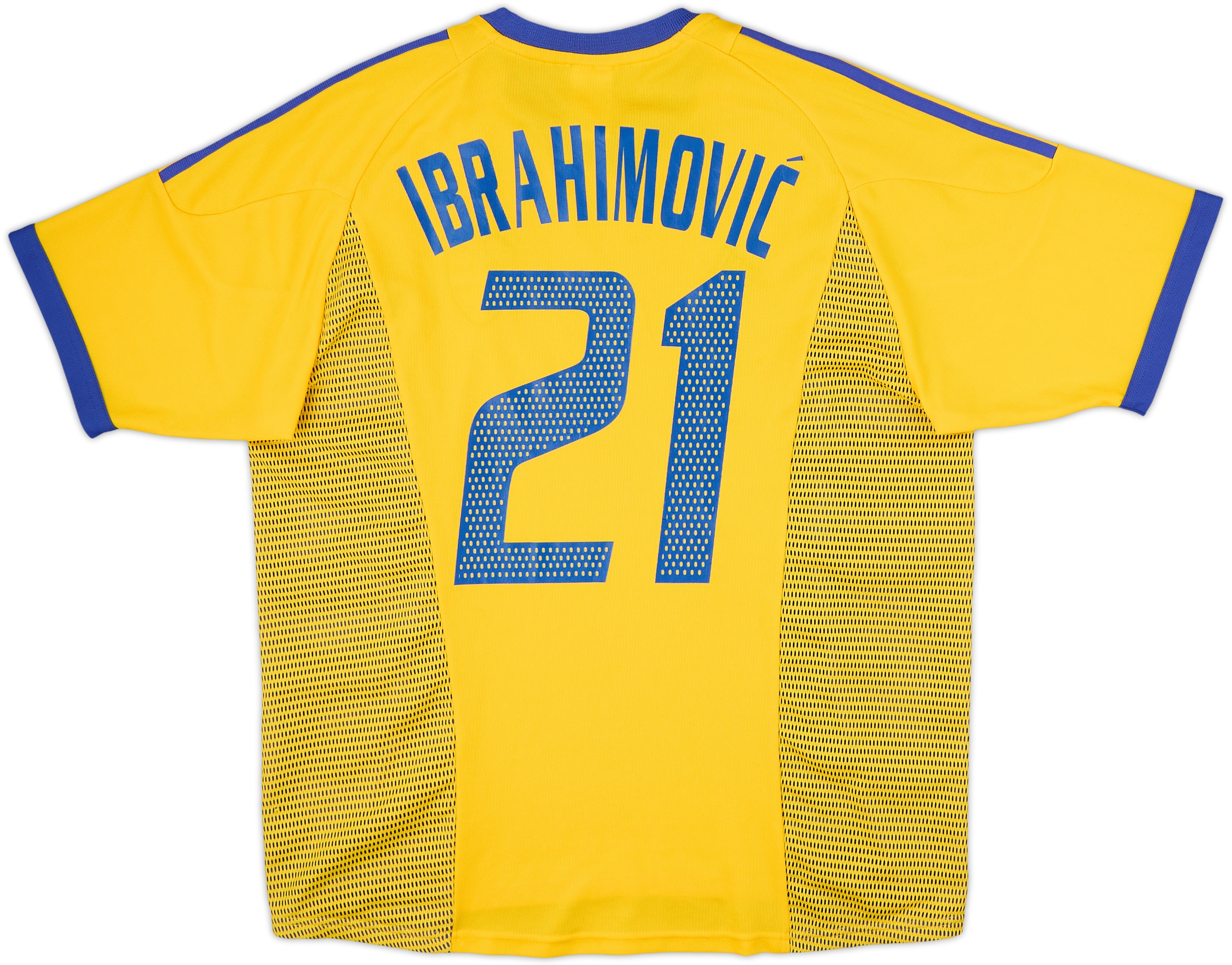 2002-03 Sweden Home Shirt Ibrahimovic #21 - 7/10 - (L)