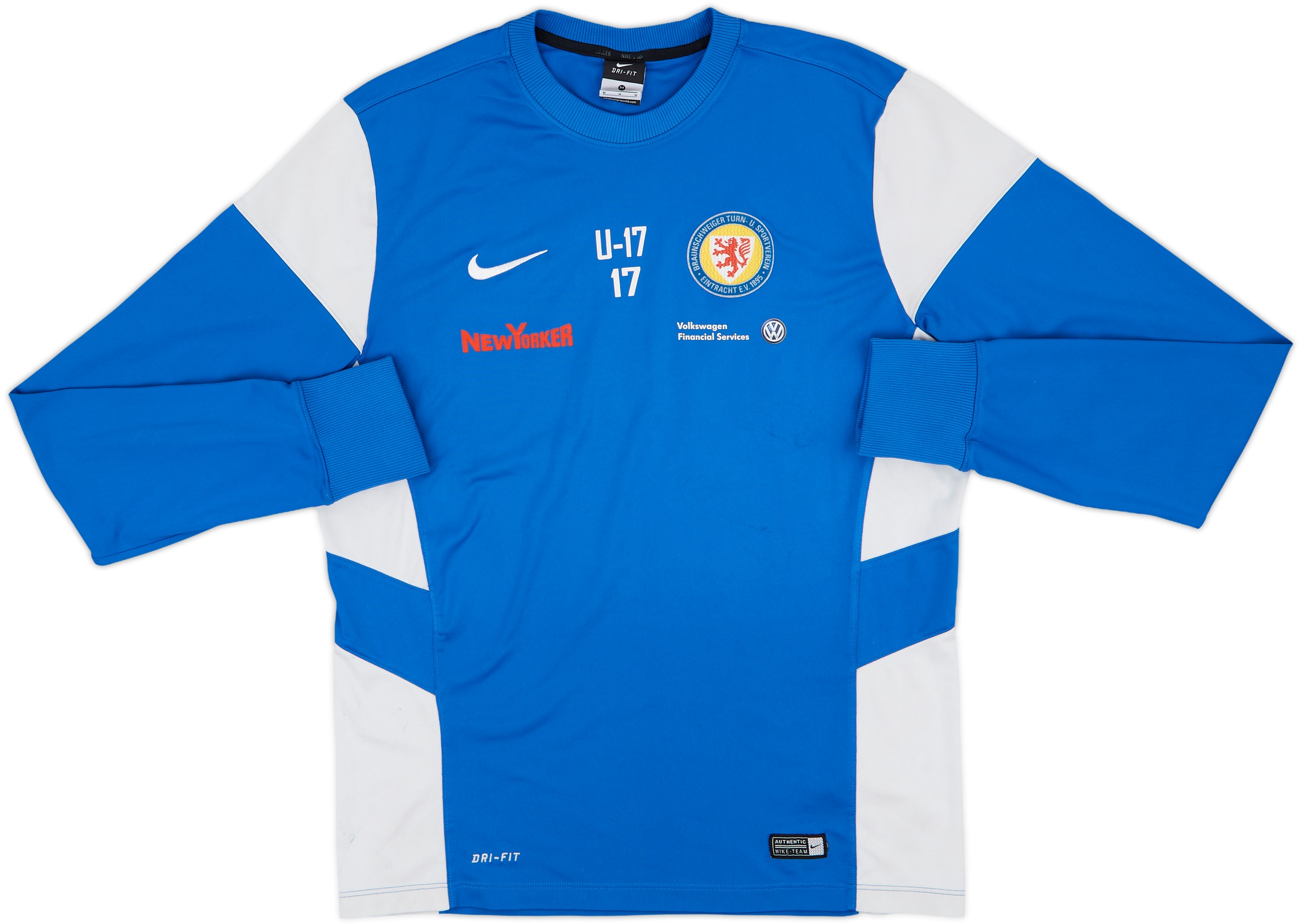 2014-15 Eintracht Braunschweig u17 Nike Player Issue Sweat Top #17