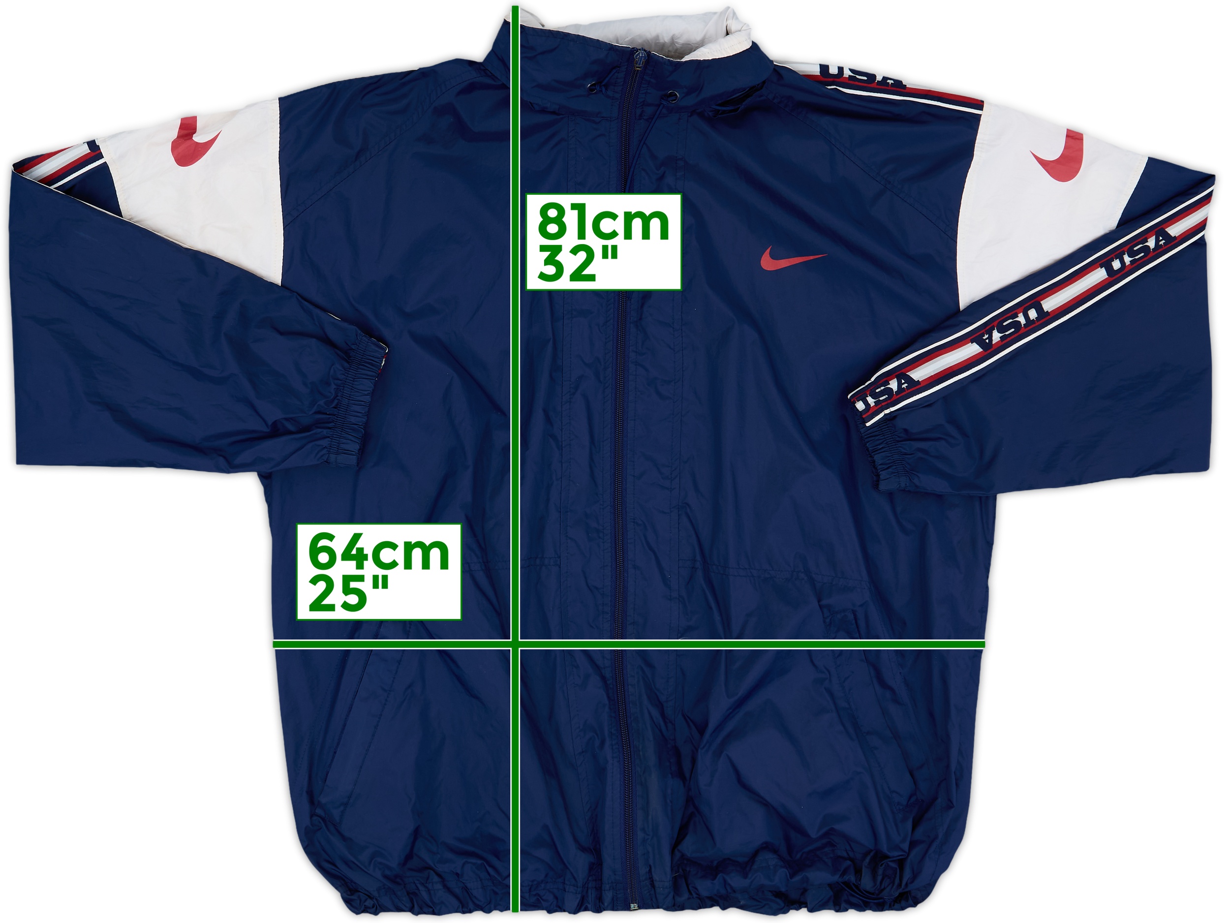 1996-98 USA Nike Hooded Rain Jacket - 6/10 - (XL)