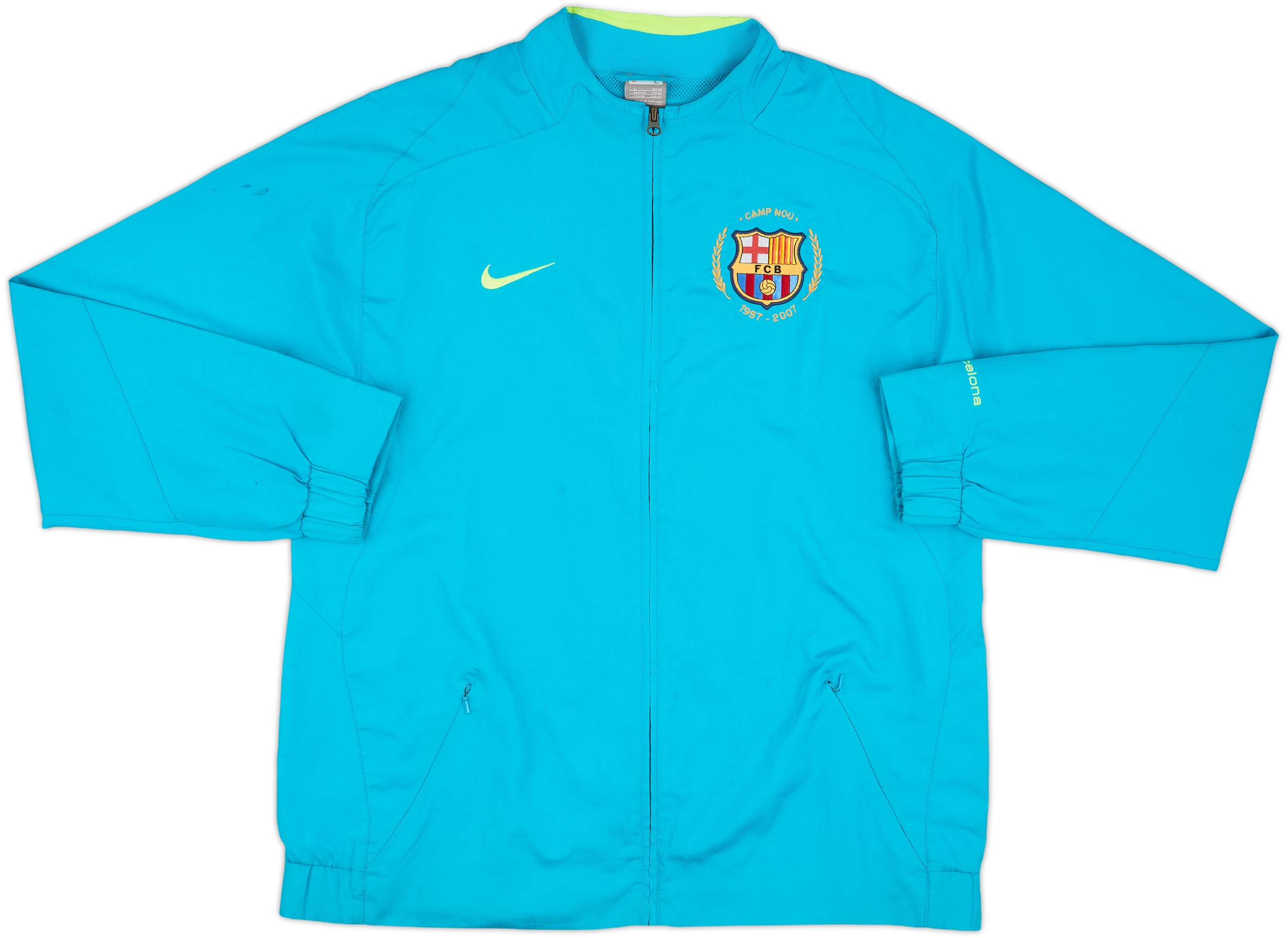 2007-08 Barcelona Nike Track Jacket Ronaldinho #10 - 7/10 - (L)