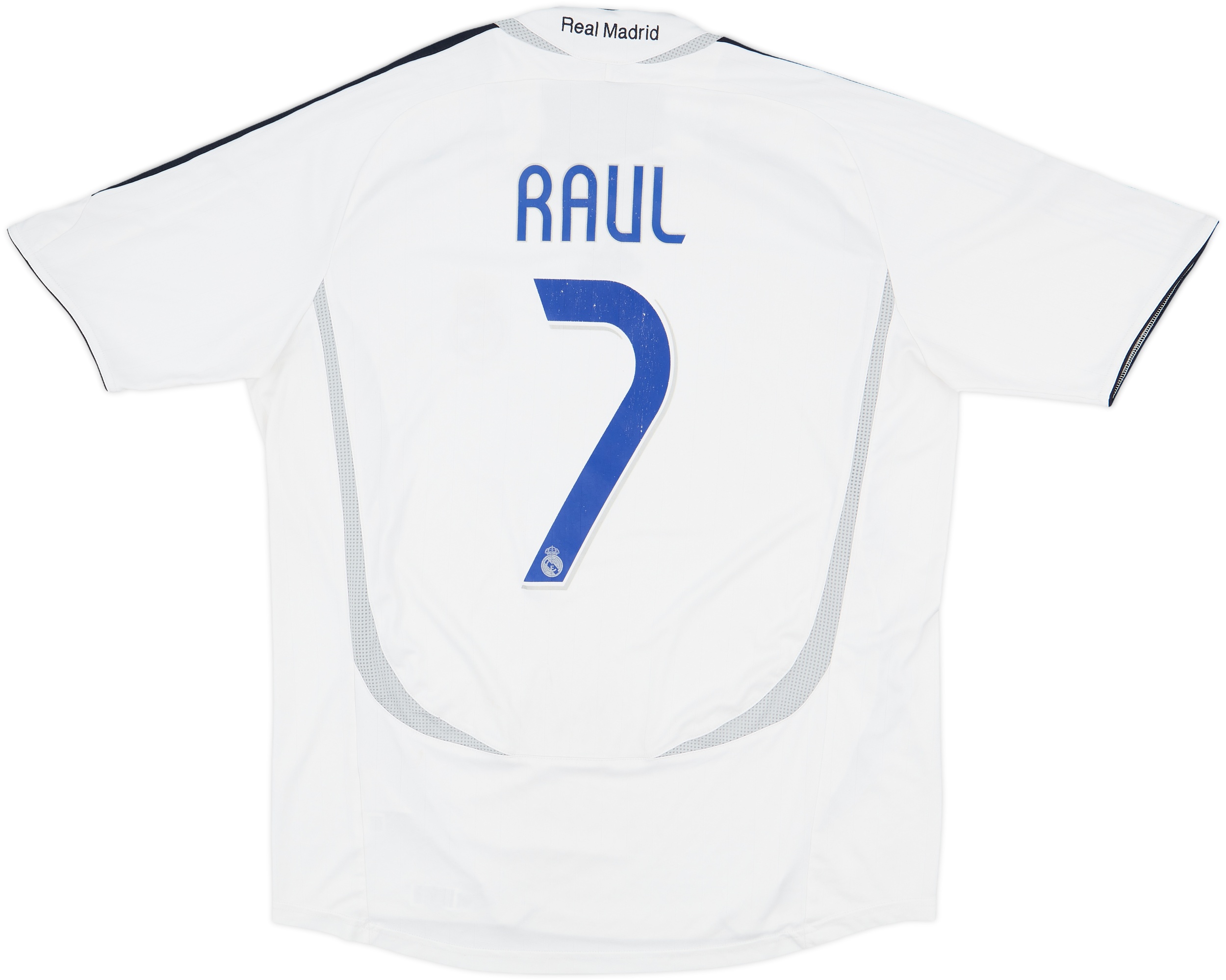 アディダス 00s real madrid #7 raul M home 1999-00 Real Madrid adidas Reissue Home Shirt Raul #7