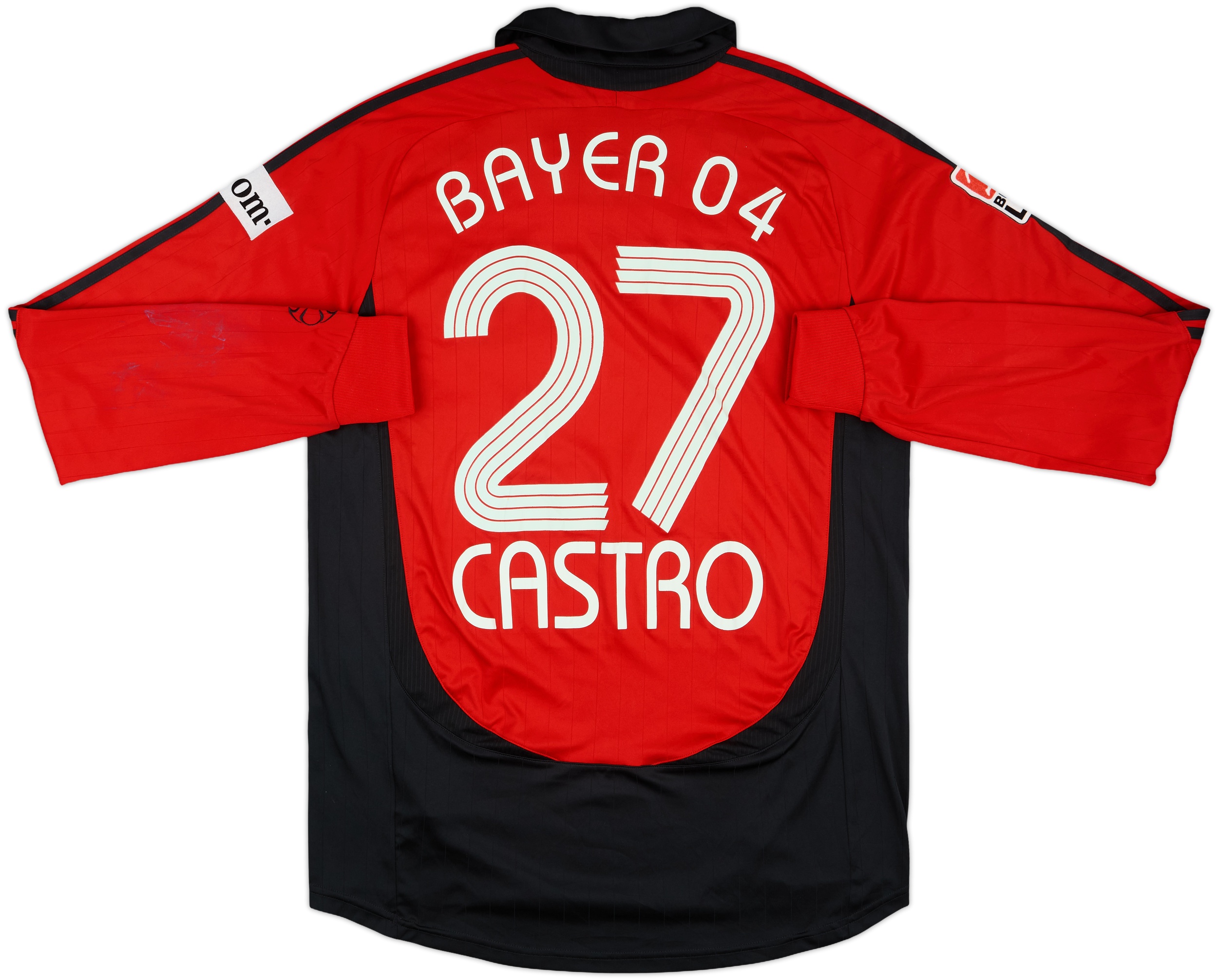 2006-07 Bayer Leverkusen Home L/S Shirt Castro #27 - 6/10 - (L)