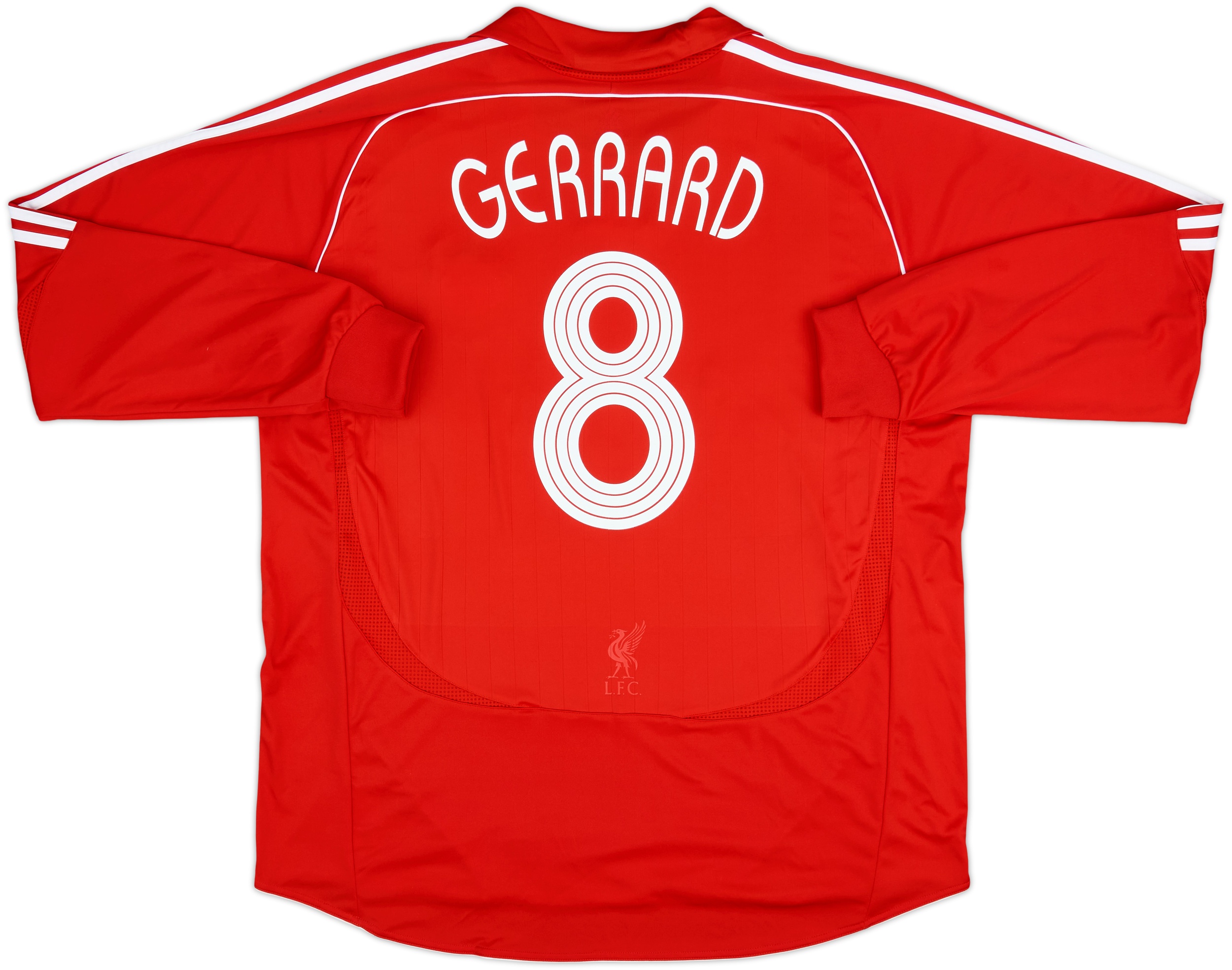 2006-08 Liverpool Home L/S Shirt Gerrard #8 - 8/10 - (XXL)