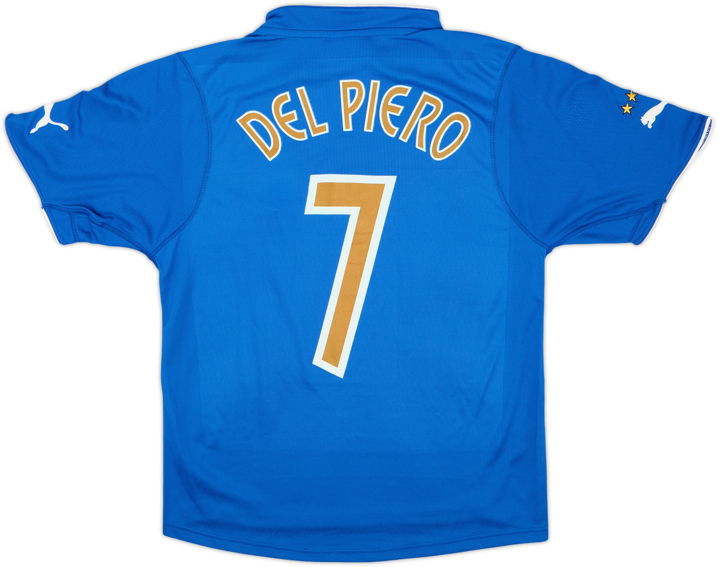 当時物✨DEL PIERO #7 イタリア代表 青 3つ星 ユニフォーム 2003-04 Italy Home Shirt Del Piero #7 (M)