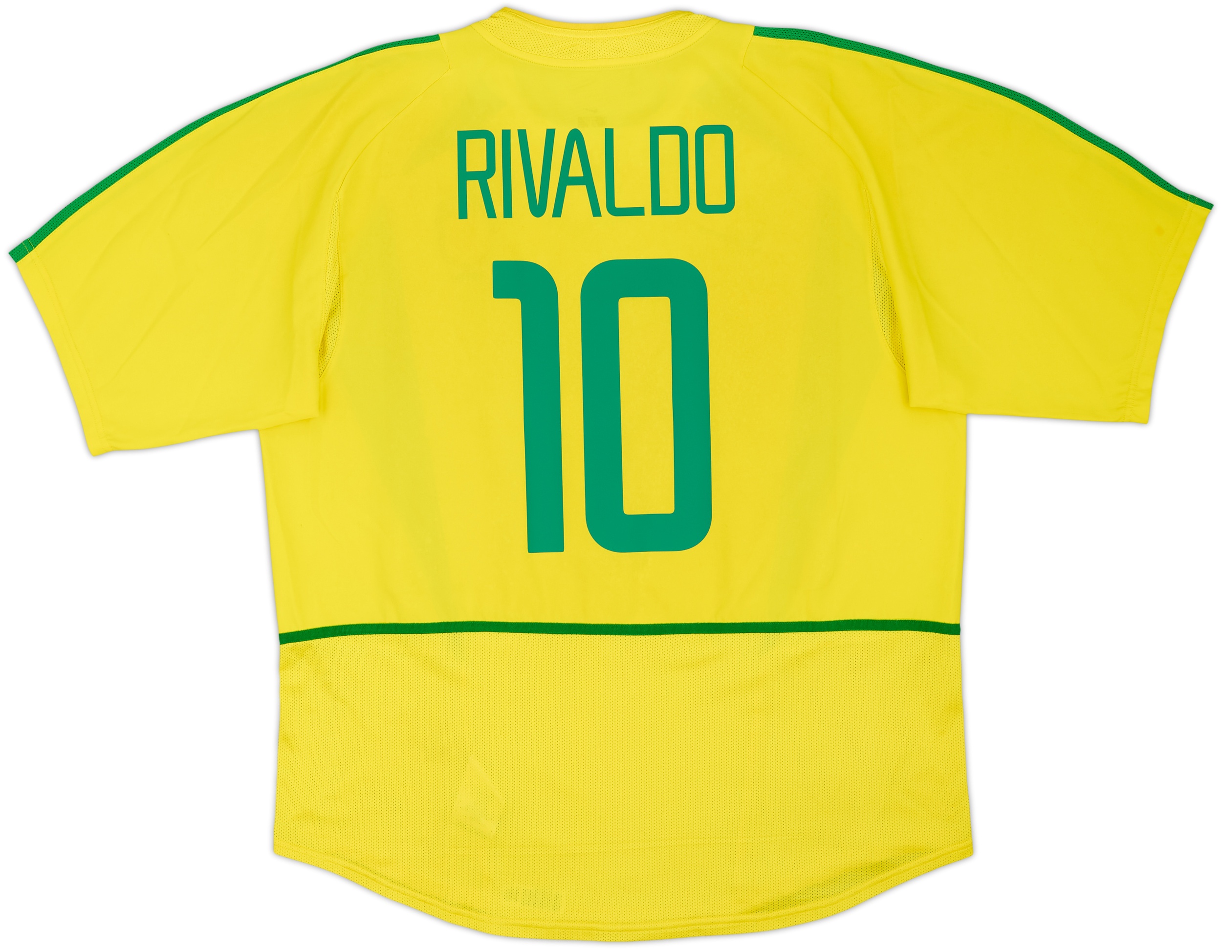 2002-04 Brazil Home Shirt Rivaldo #10 - 7/10 - (XL)