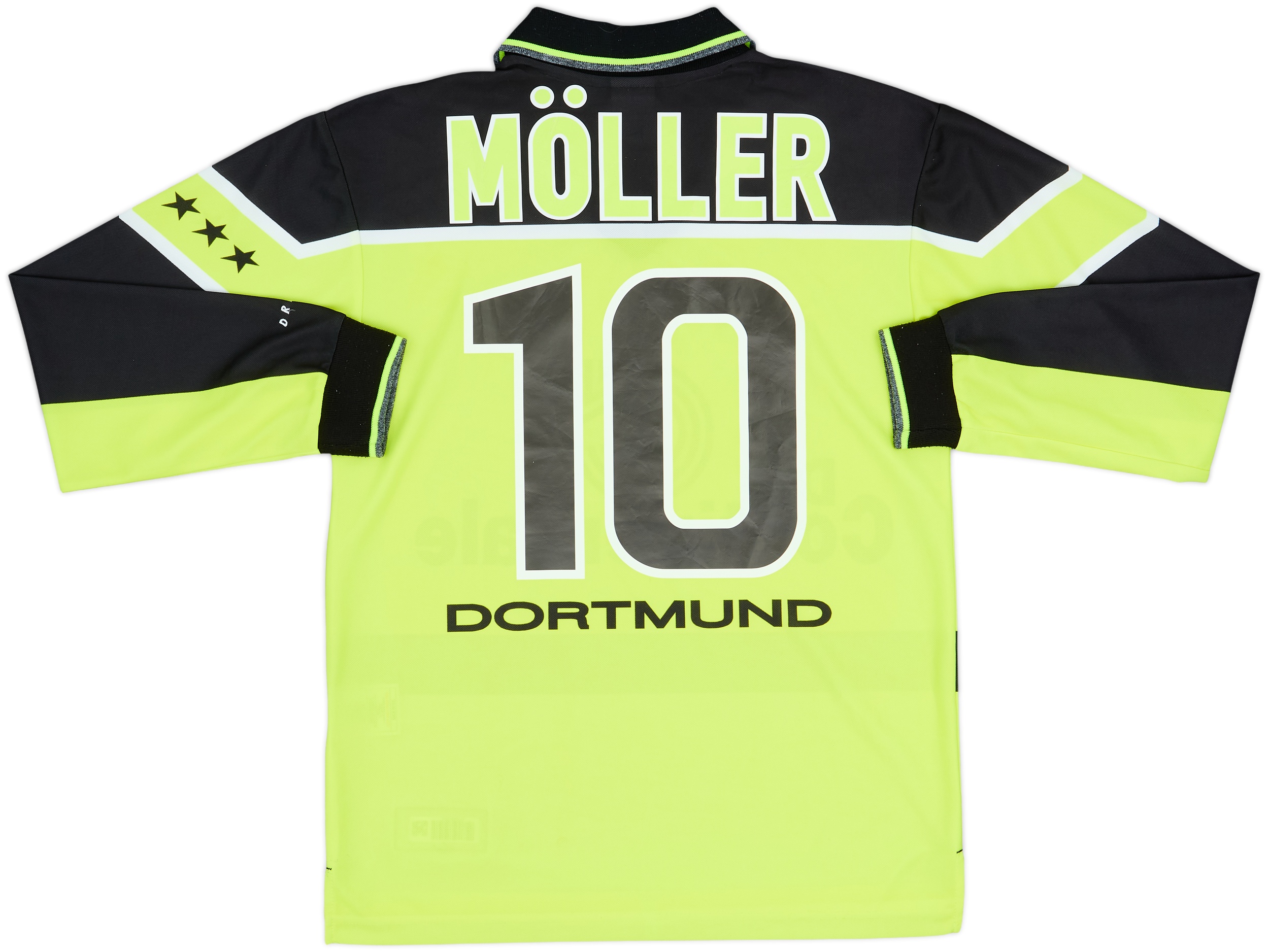 1997-98 Borussia Dortmund Home L/S Shirt Moller #10 - 8/10 - (S)