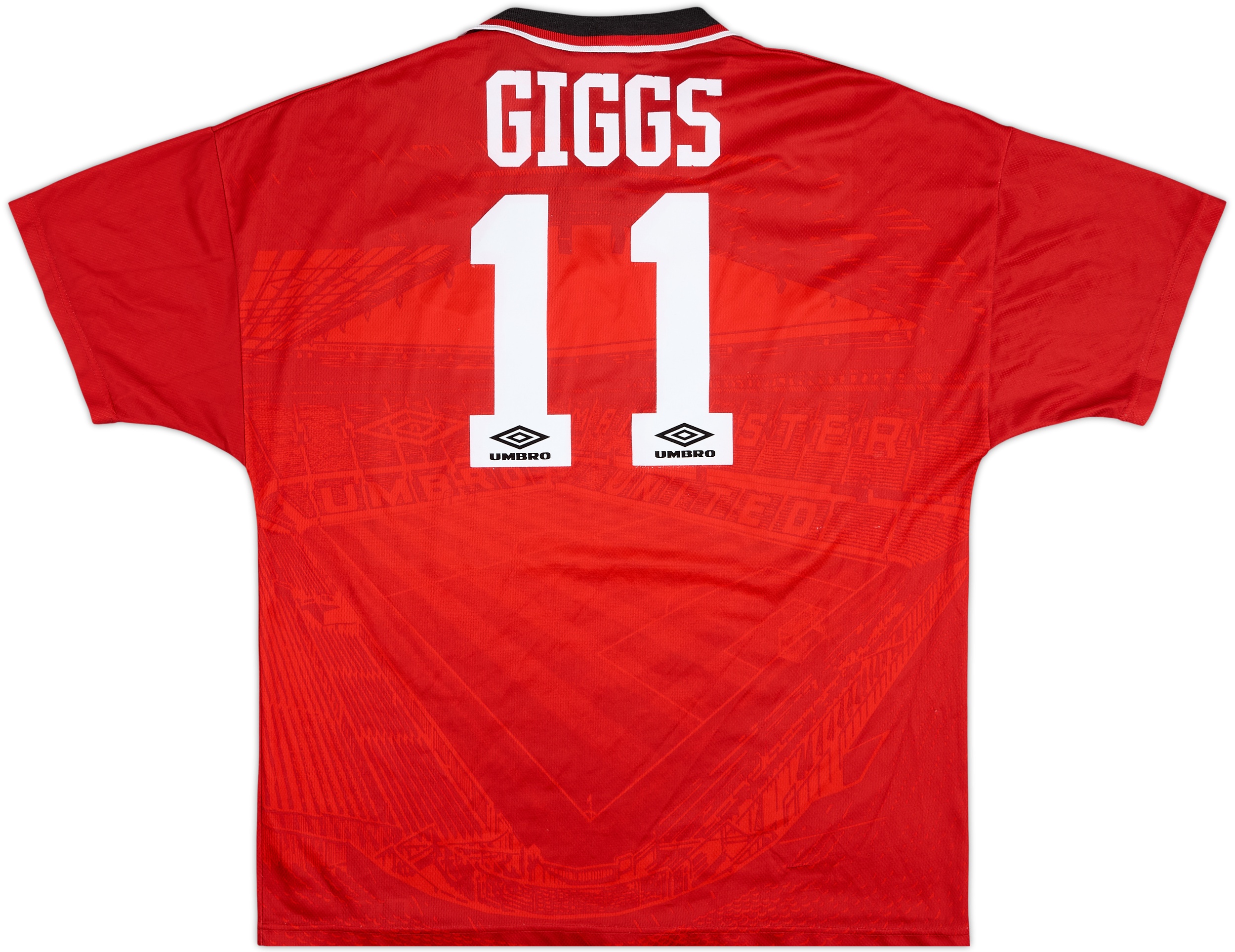Umbro Manchester United GIGGS 11 シャツ 1994-96 Manchester United Home Shirt Giggs #11 - 8/10 - (L)