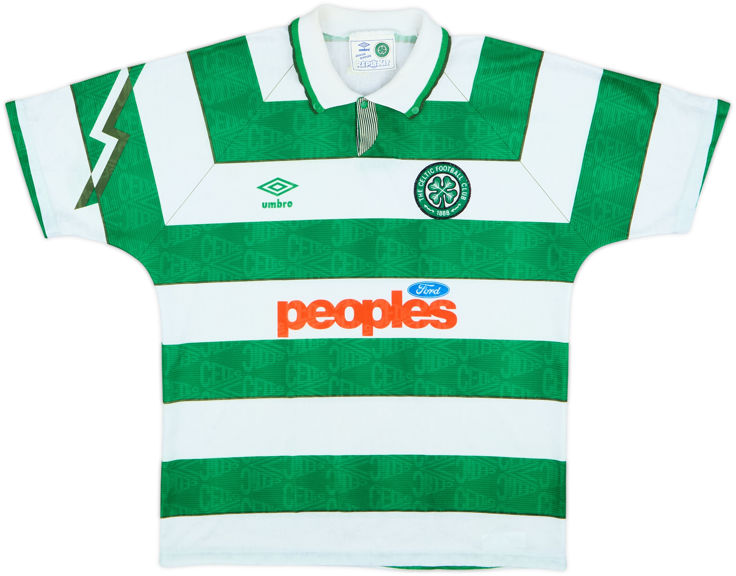 1991-92 Celtic Home Shirt - 8/10 - (M)