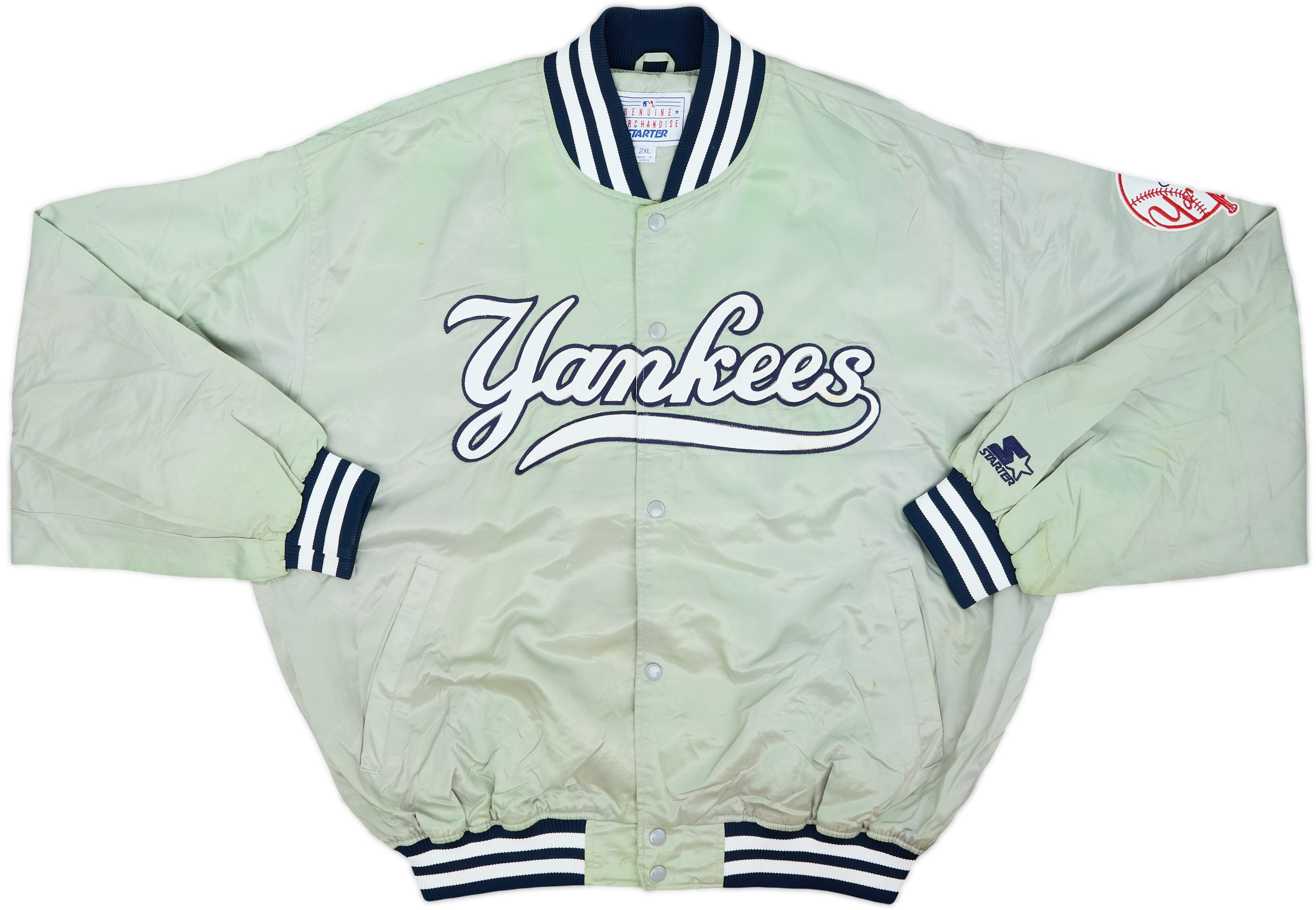 1990s New York Yankees Starter Satin Varsity Jacket - 7/10 - (XXL)
