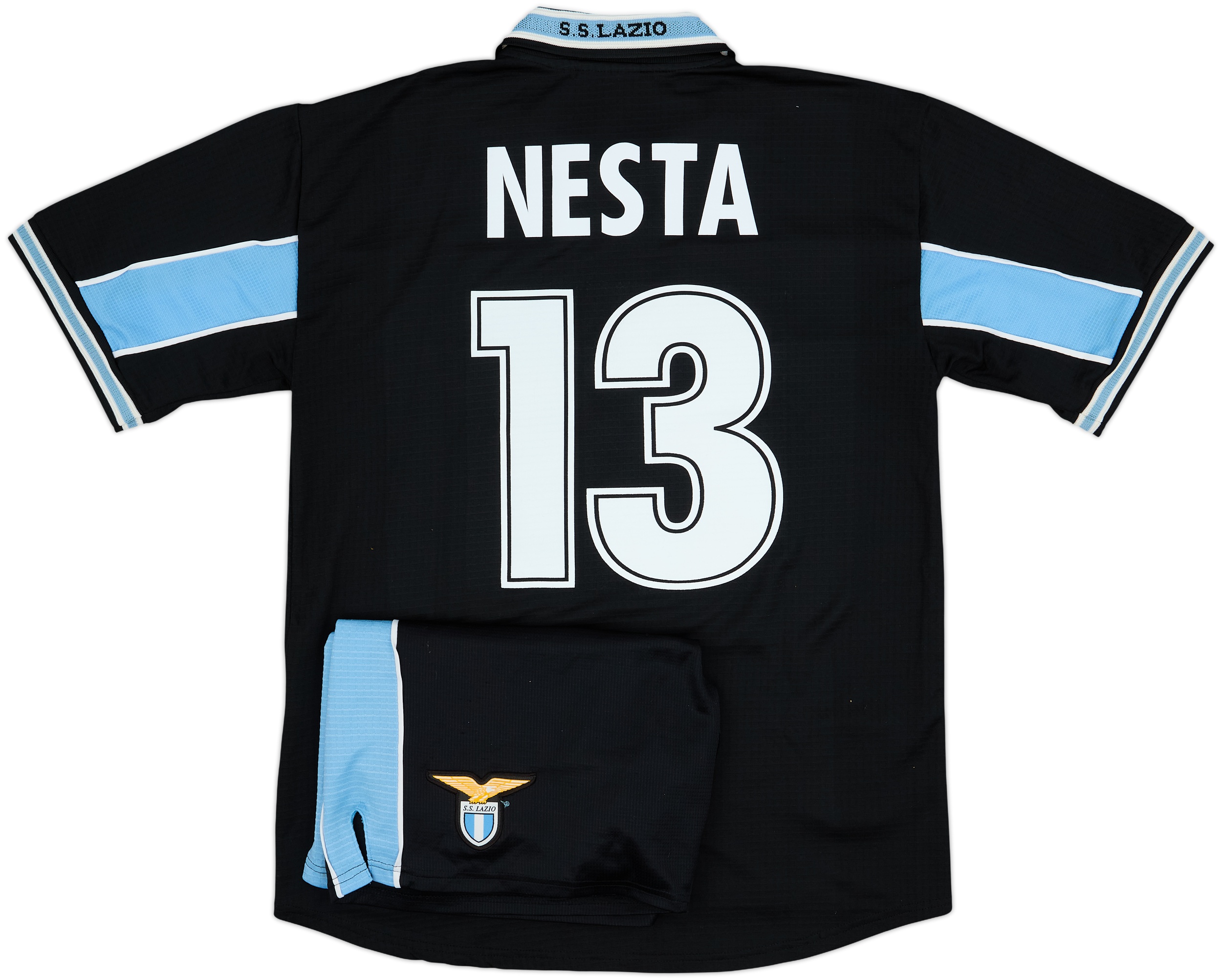 1998-99 Lazio Away Shirt & Shorts Nesta #13 - 8/10 - (M)