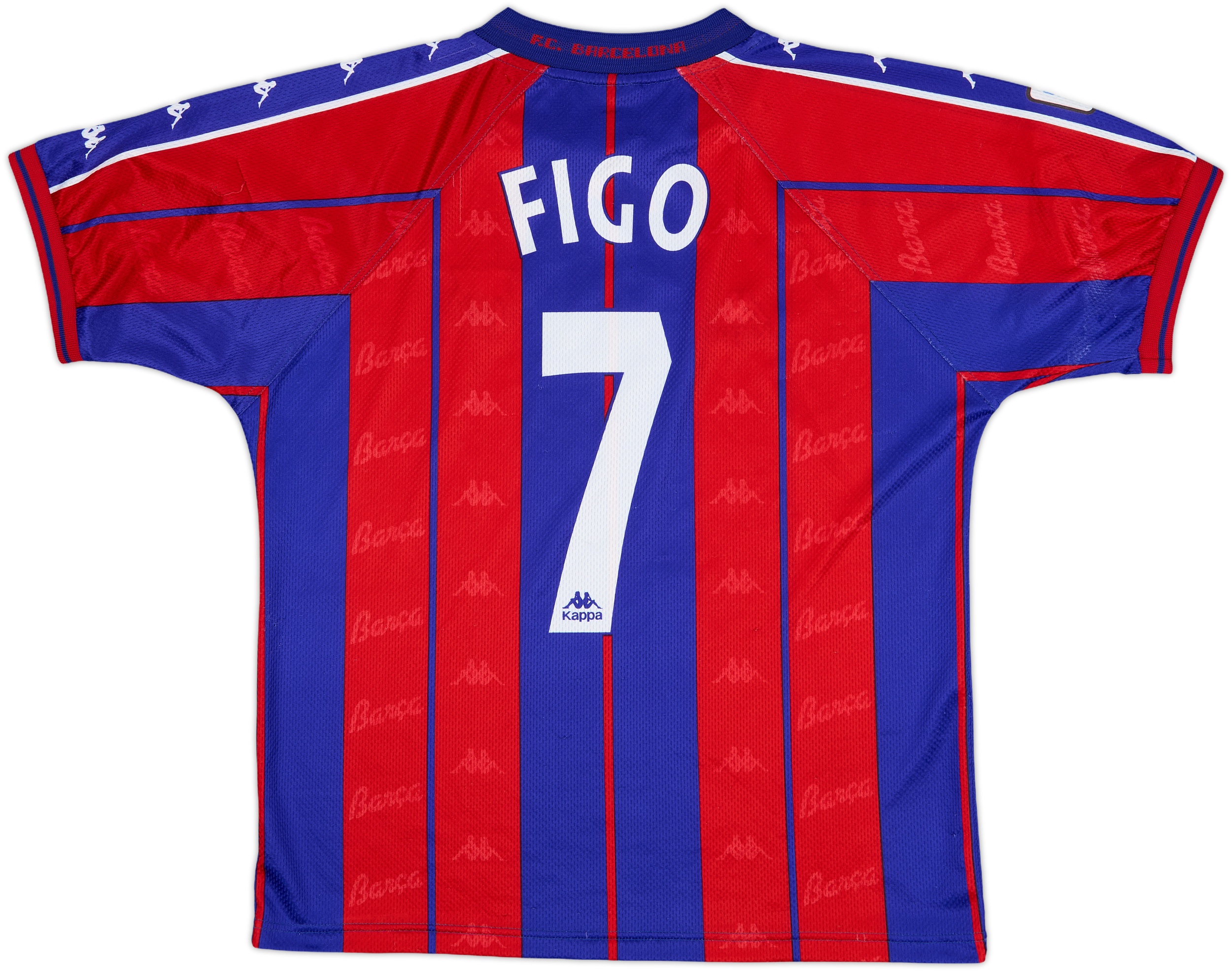 1997-98 Barcelona Home Shirt Figo #7 - 8/10 - (M)