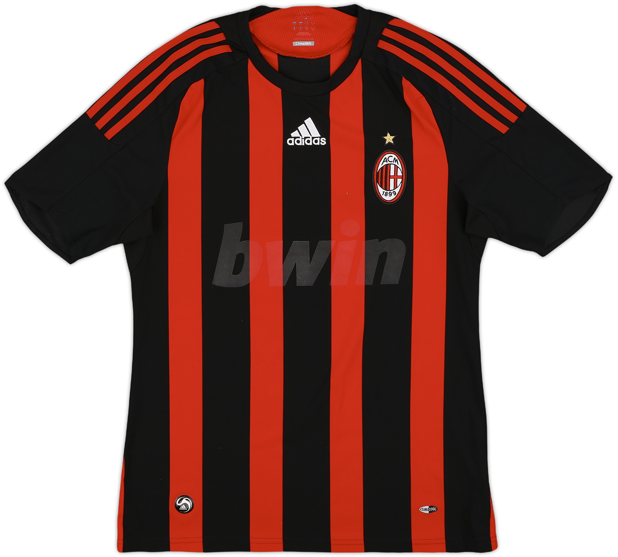16-17 AC MILAN HONDA 10番　adidas M size赤黒 adidas AC Milan 16/17 Home Jersey - Honda #10 - L - USED