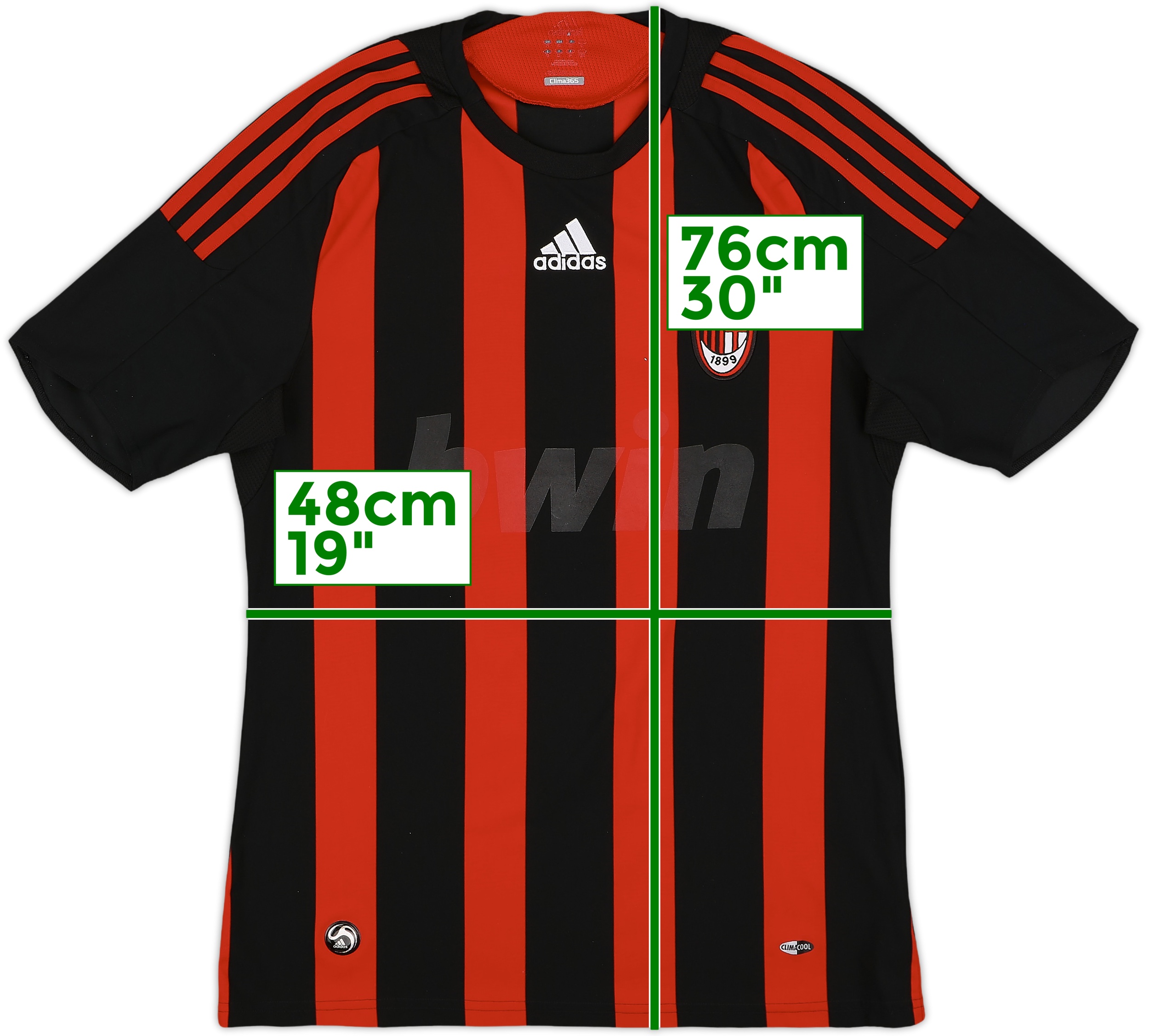 2008-09 AC Milan Home Shirt - 4/10 - (M)