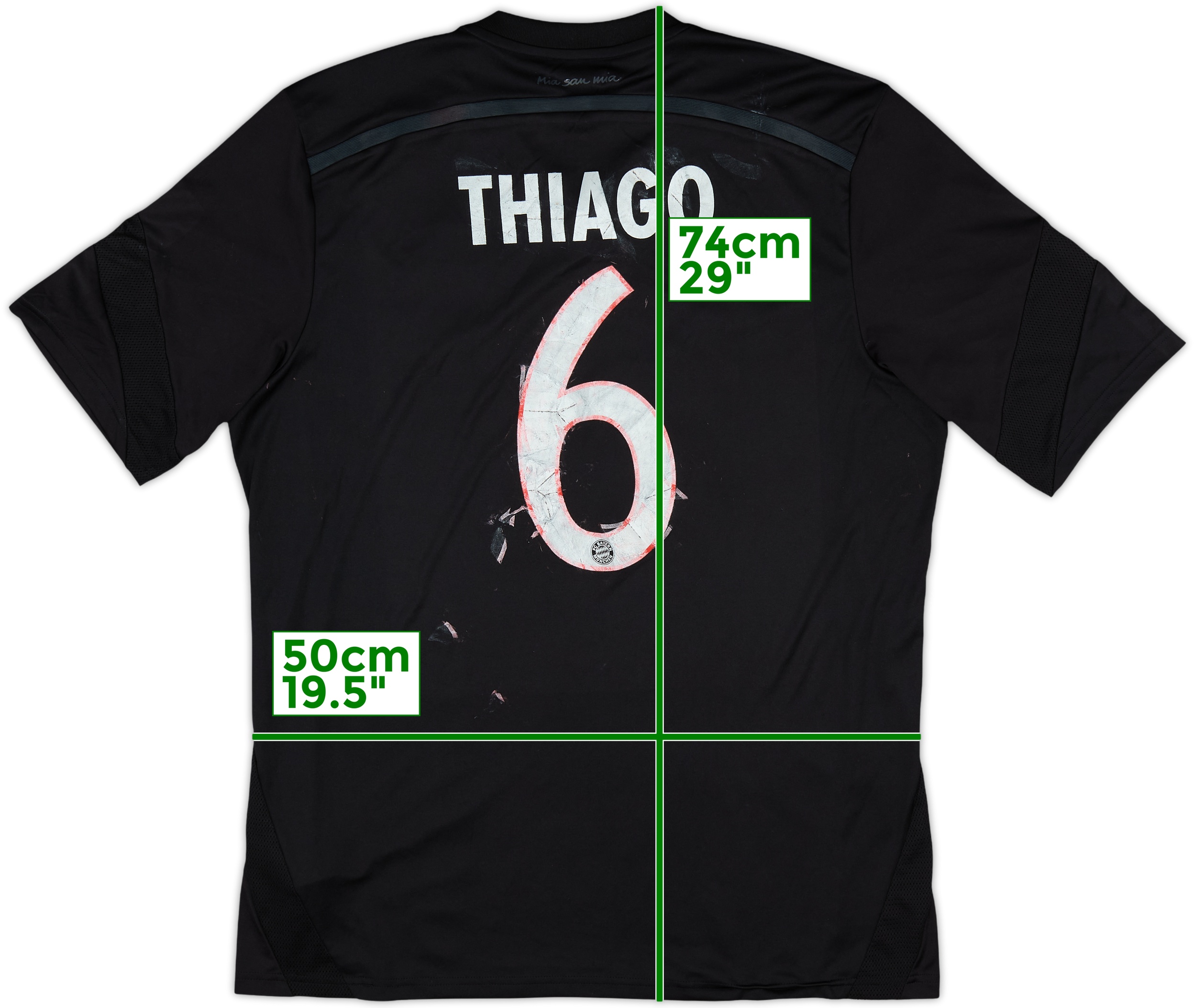 Bayern München Robben ＆ THIAGO ジャンク扱い 2014-15 Bayern Munich Third Shirt Thiago #6 - 4/10 - (L)