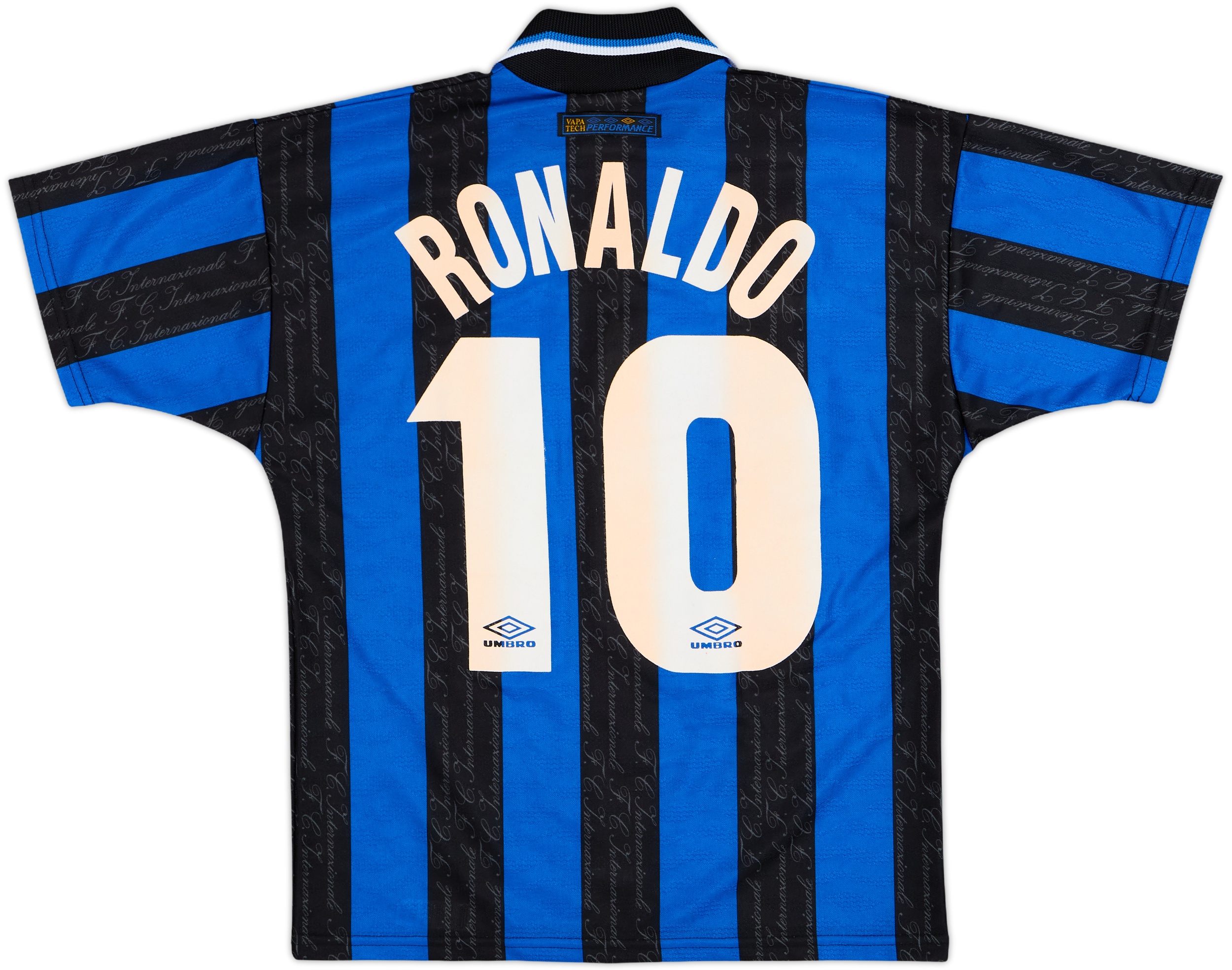1997-98 Inter Milan Home Shirt Ronaldo #10 - 9/10 - (L.Boys)