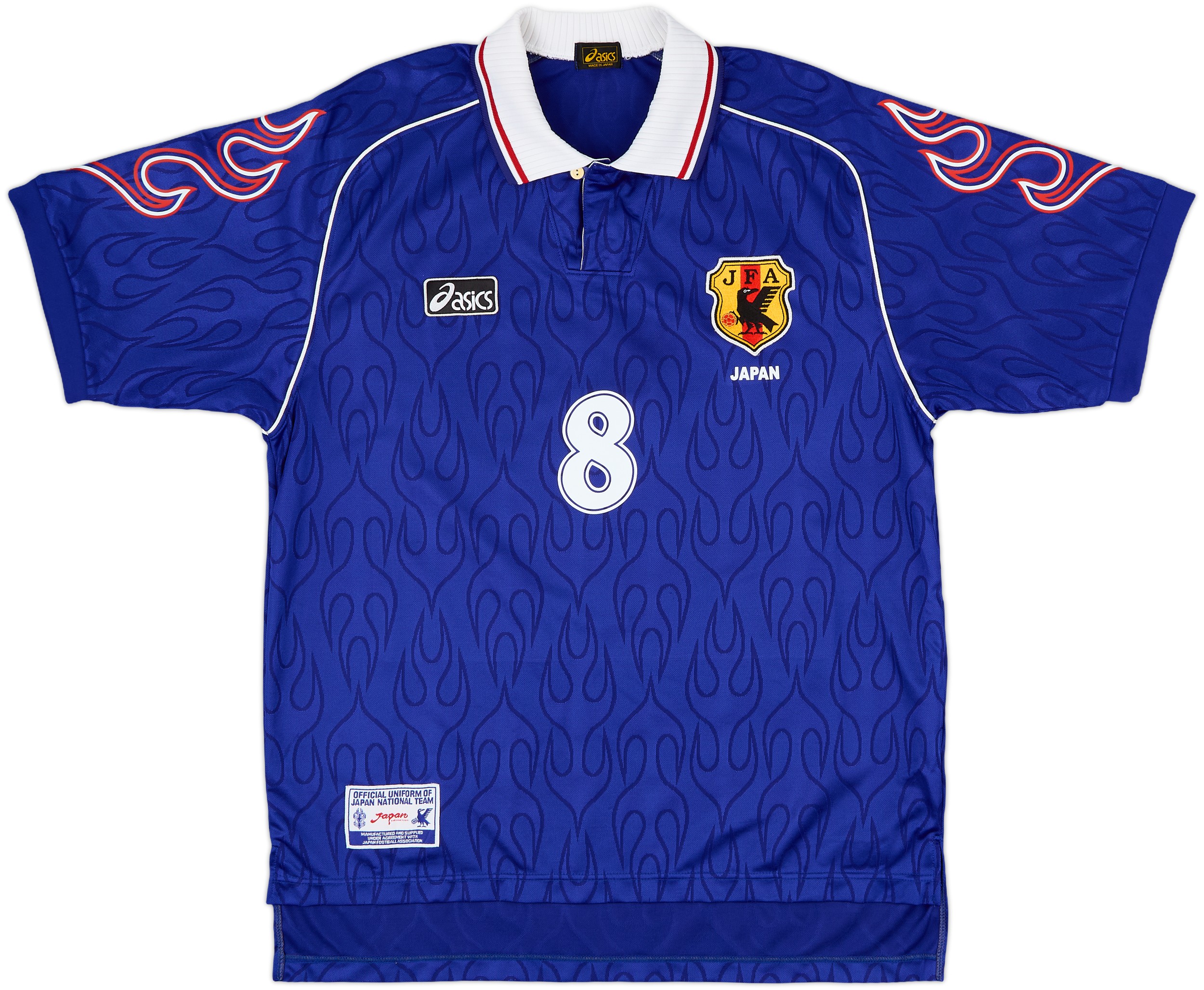ウェア 98s #8 NAKATA japan soccer uniform shirt Japan 1998 FIFA World Cup Asics Home Shirt #8 NAKATA