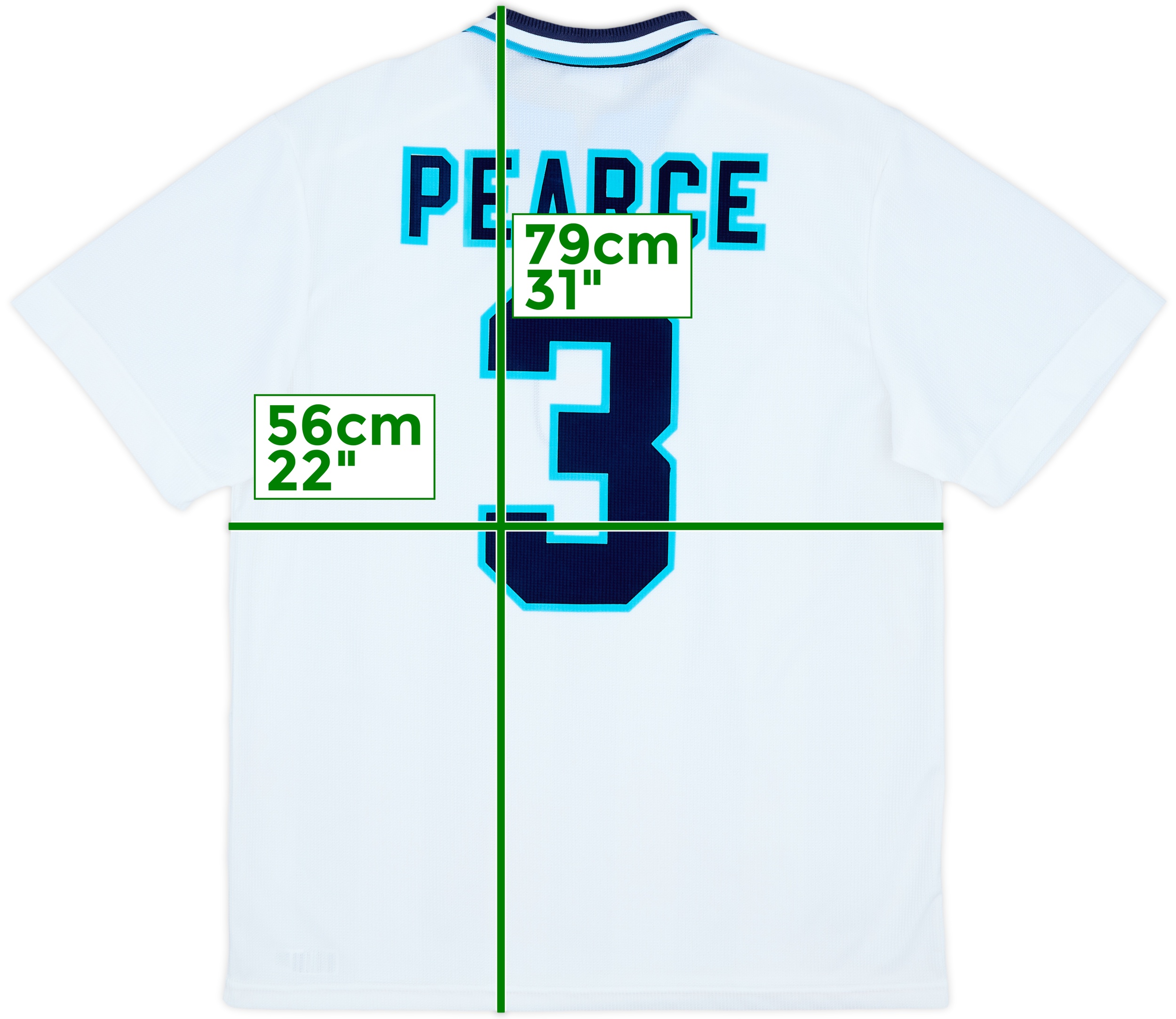 正規選手支給品1995 England home L/S Pearce #3】
