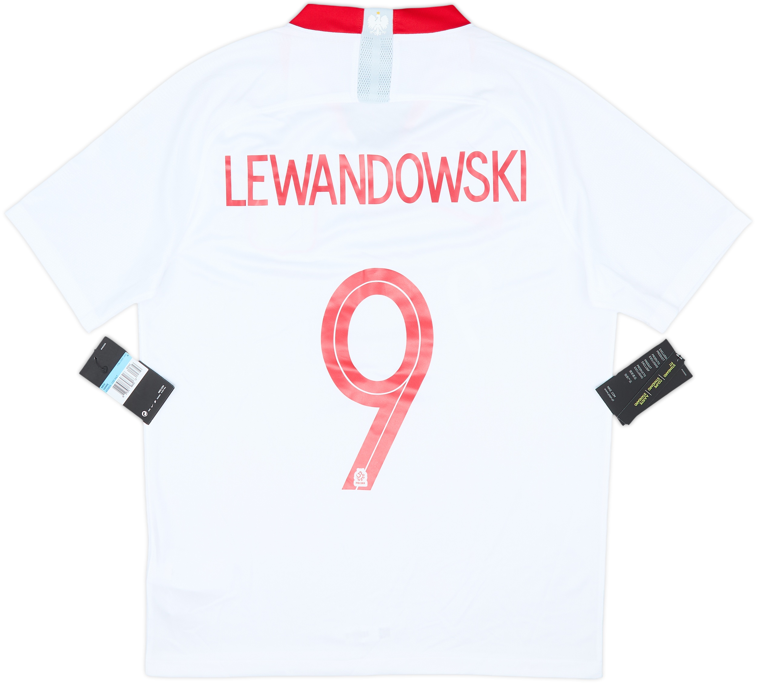Nike Poland Lewandowski Jersey 2018-19 Poland Home Shirt