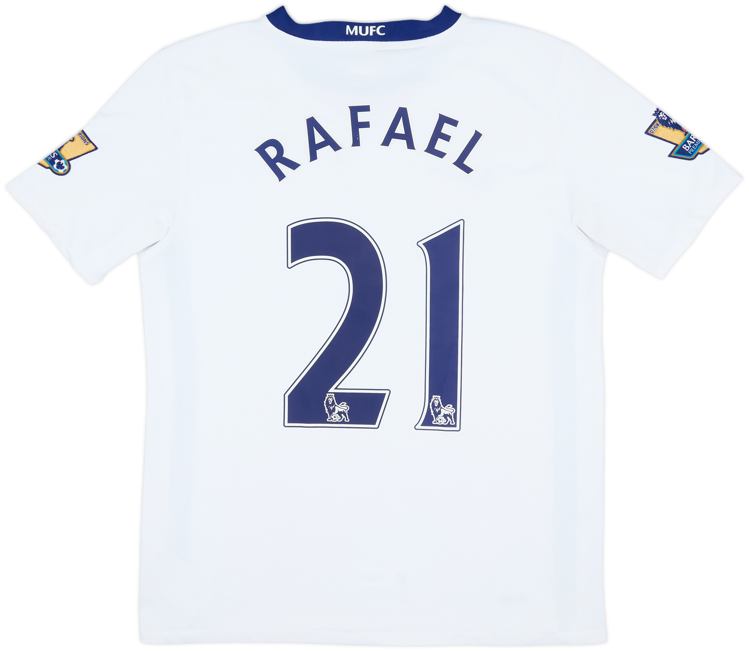 Maillot Extérieur Manchester United 2008/2009 #21 Rafael – Taille M, Manches Longues