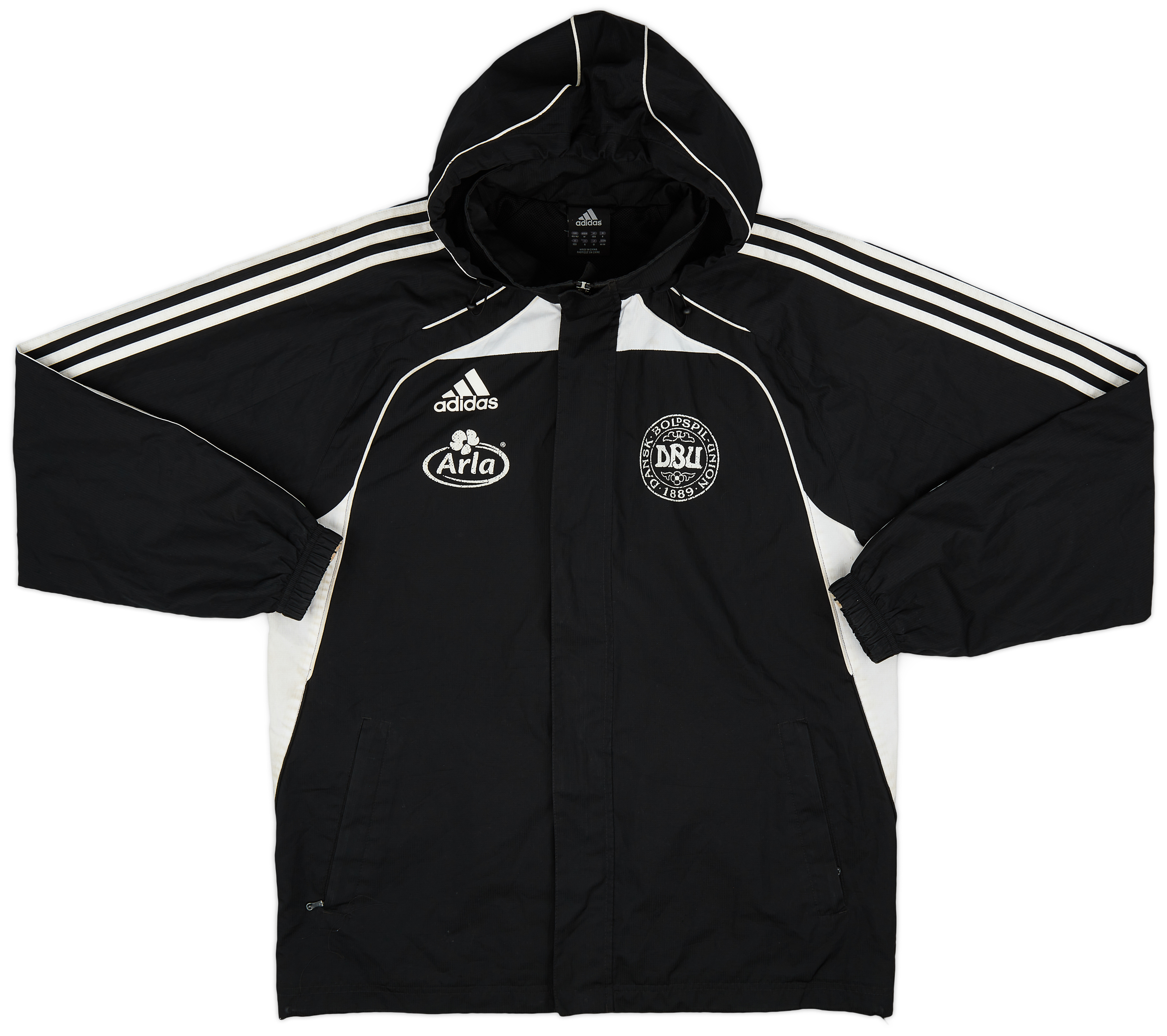 201011 Denmark Player Issue adidas Hooded Rain Jacket 6/10 (M/L)