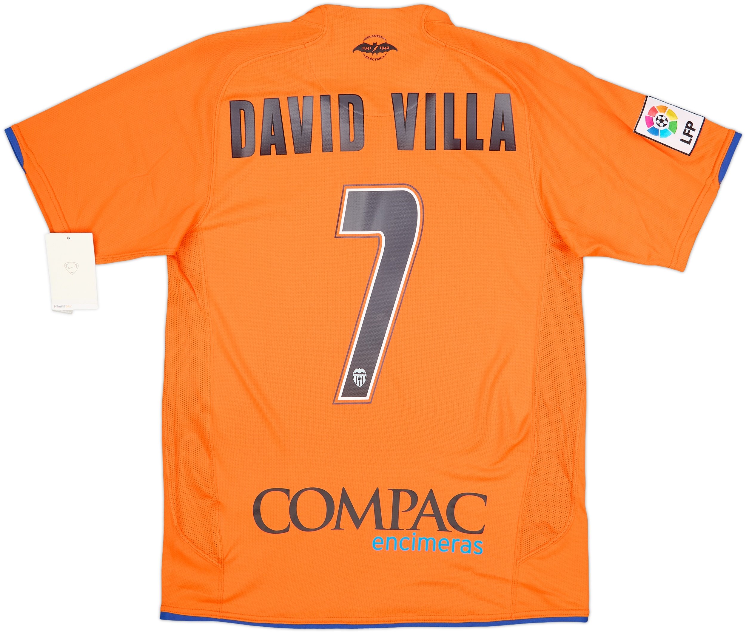 Valencia DAVID VILLA シャツ 7番 Nike David Villa 7 Valencia 05/06 Long Sleeve Jersey - Free