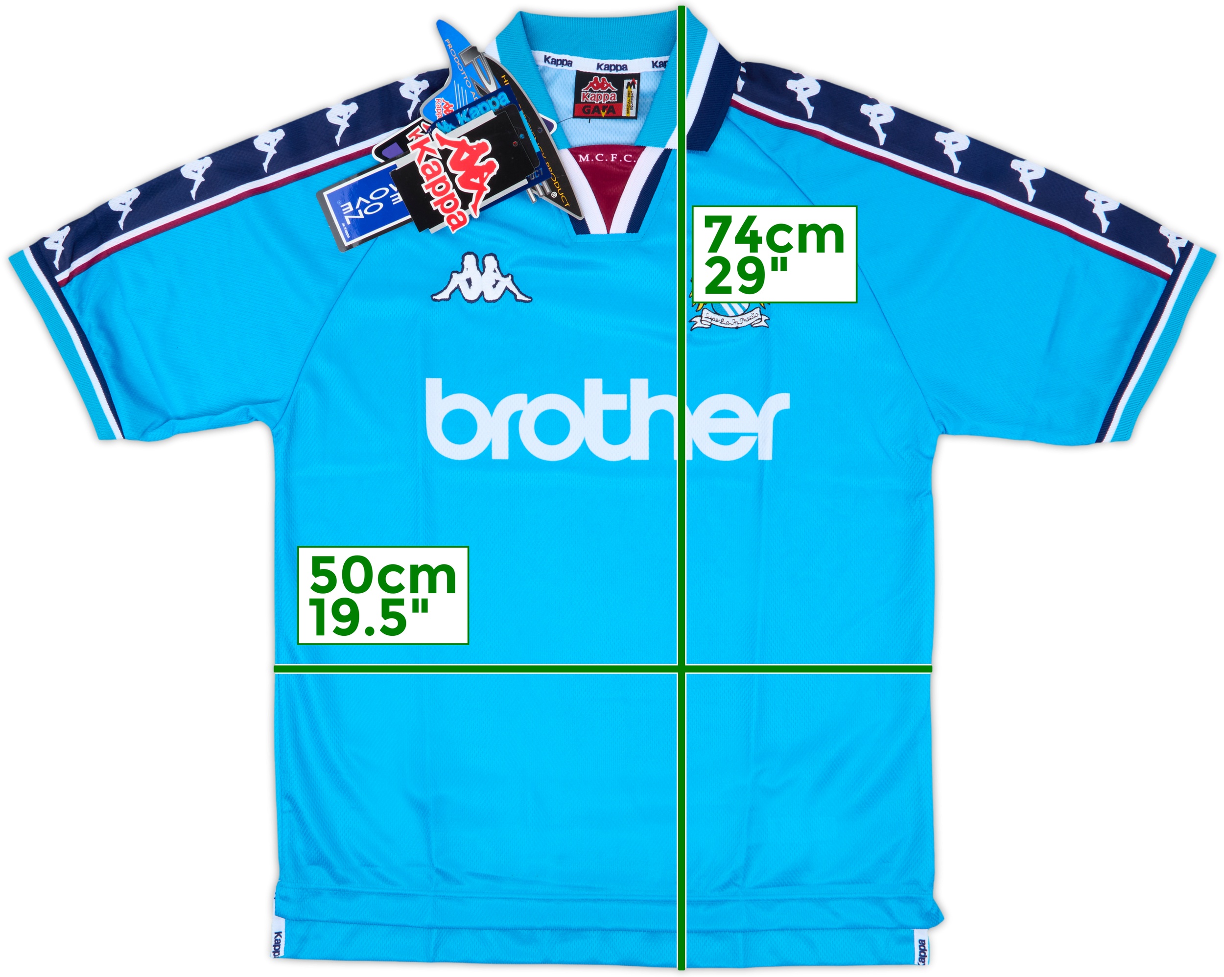 ウェア Manchester City 97/99 Home 1997-99 Manchester City Home Shirt (M)