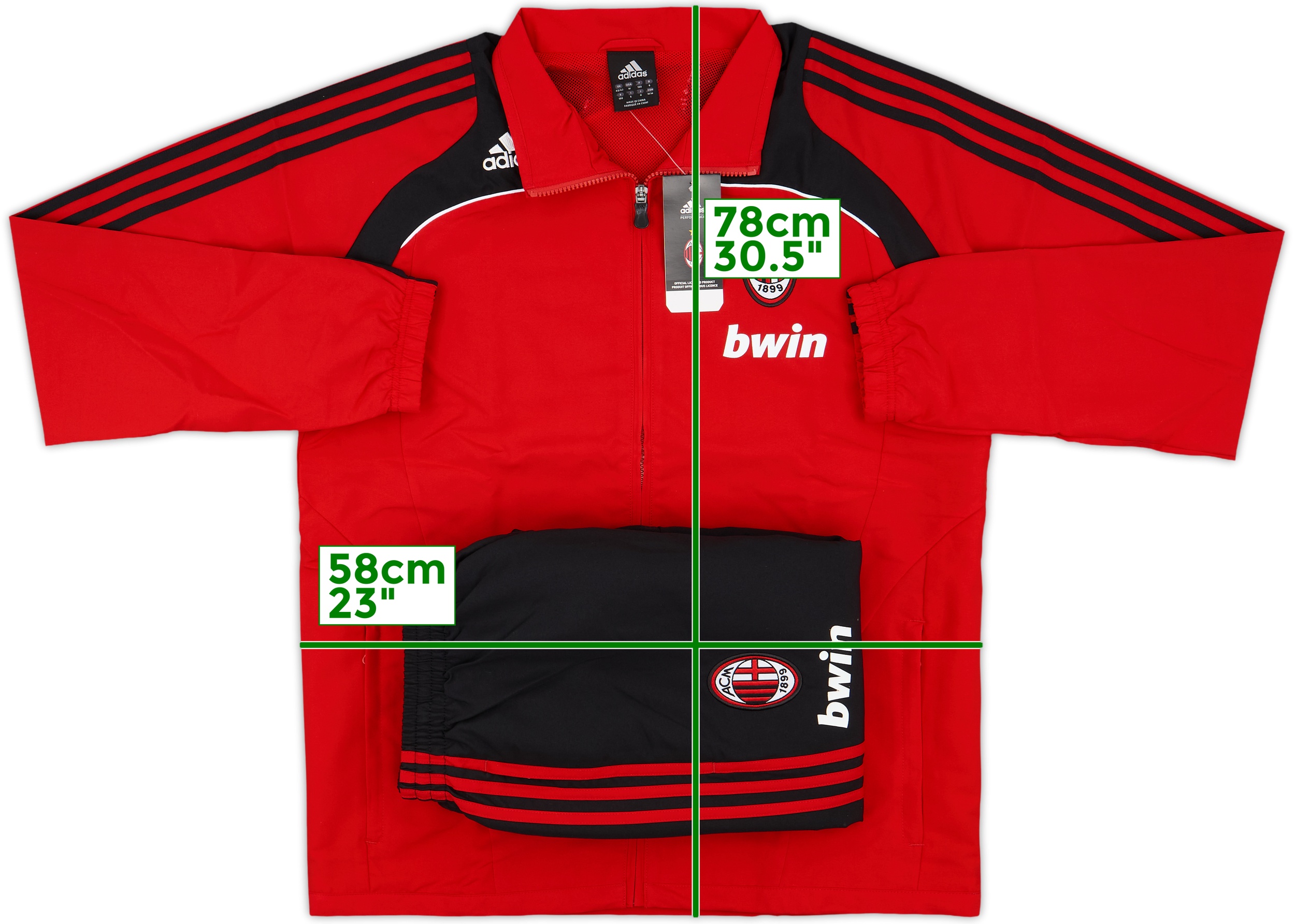 ウェア 2008/09 AC Milan Training jersey adidas 2008-09 AC Milan adidas Formotion Training Shirt - 7/10 - (M)
