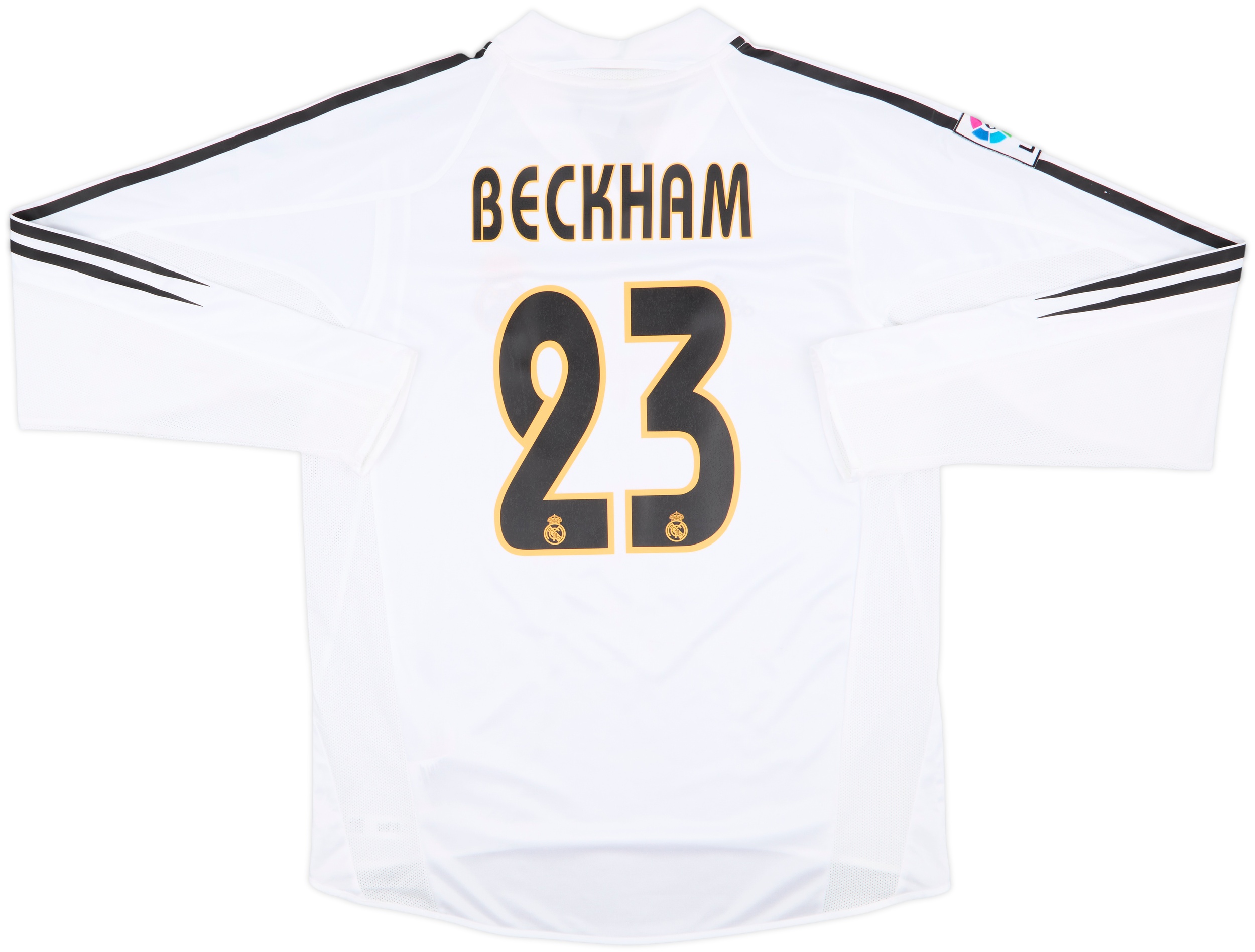 2004-05 Real Madrid Home L/S Shirt Beckham #23 (M)