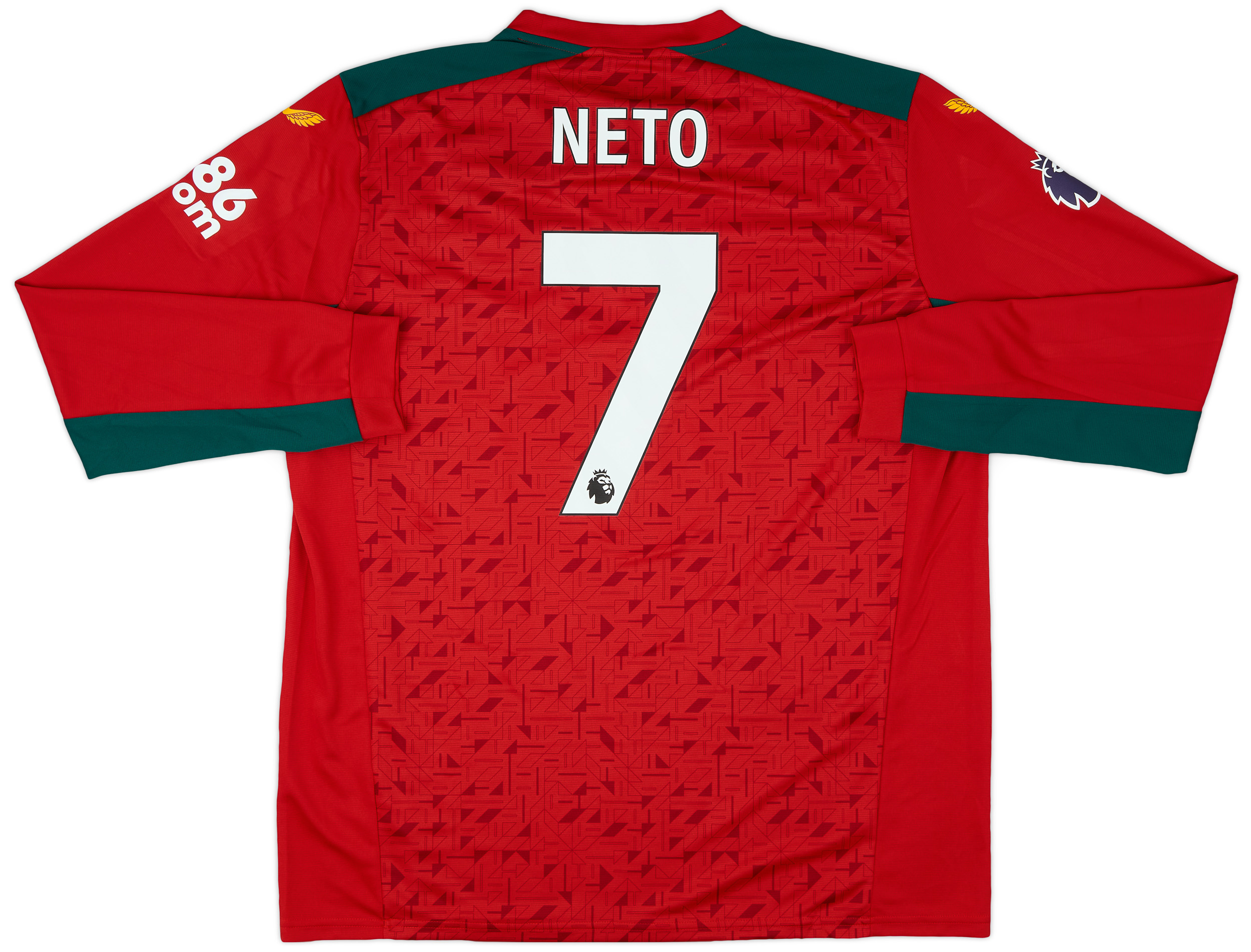 2023-24 Wolves Away L/S Shirt Neto #7 (XXL) 2023-24 Wolves Away L/S Shirt Neto #7 (XXL)