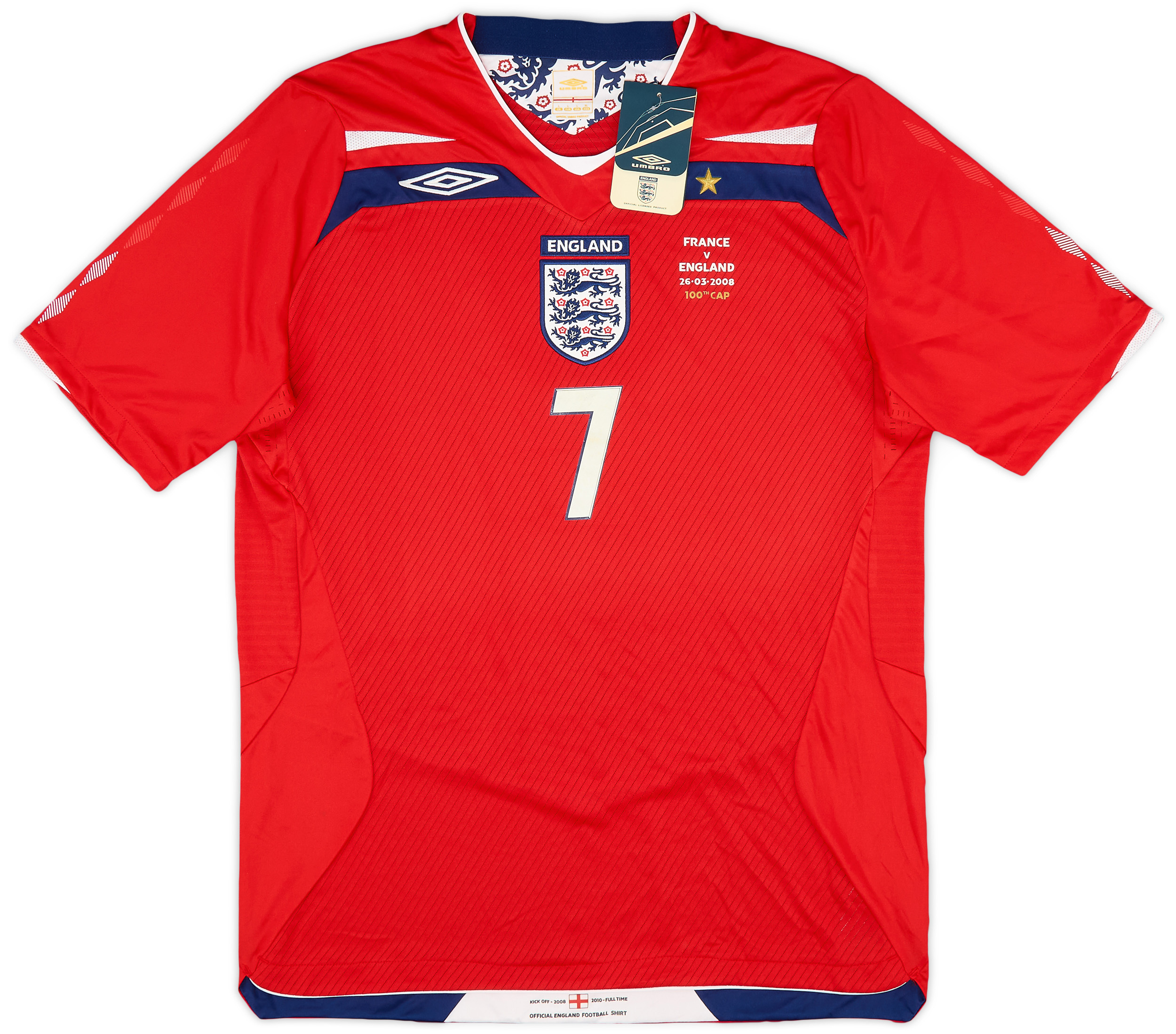 2008-10 England 'France v England 100th Cap' Away Shirt