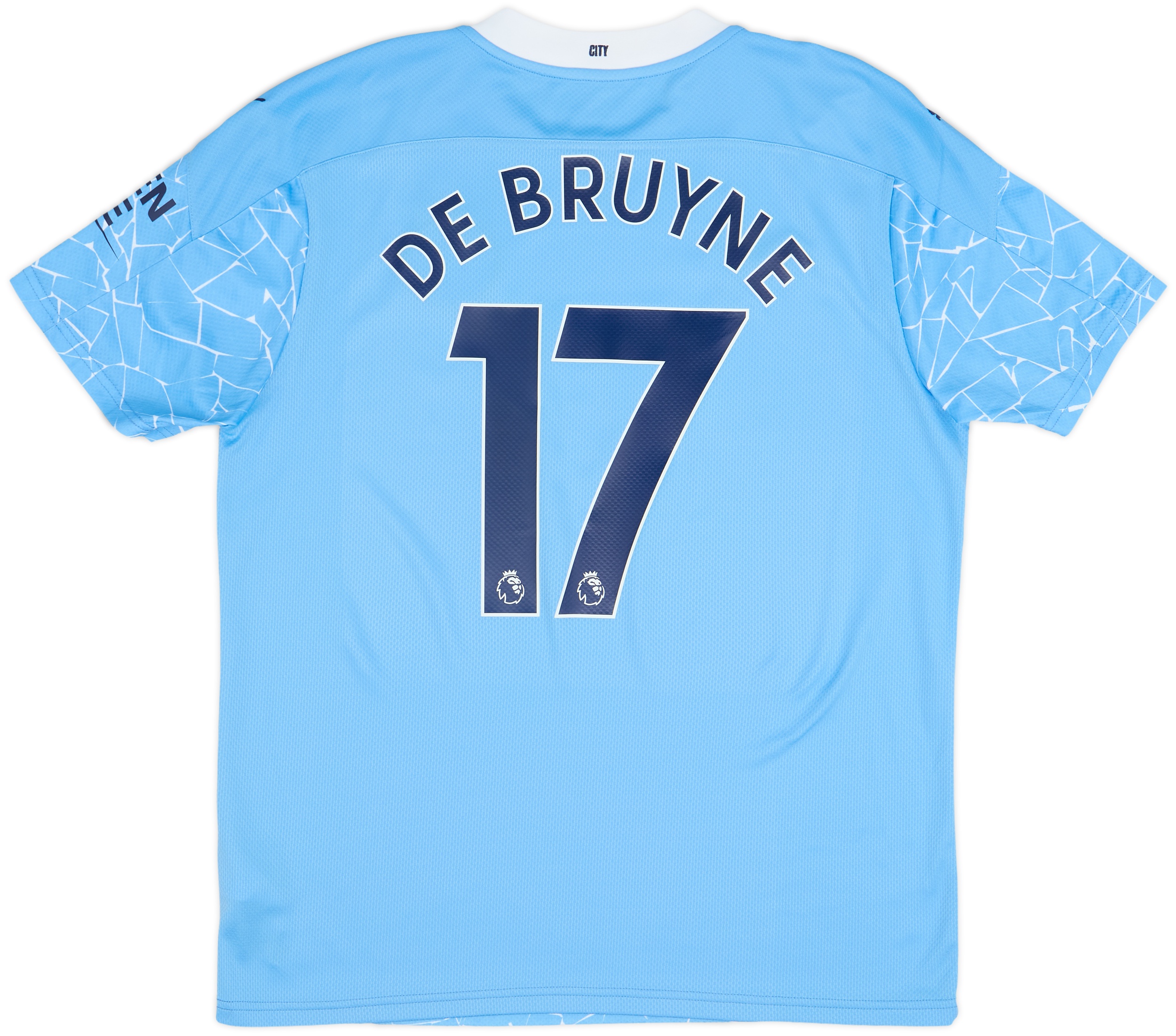 2020-21 Manchester City Home Shirt De Bruyne #17 - 10/10 - (L)