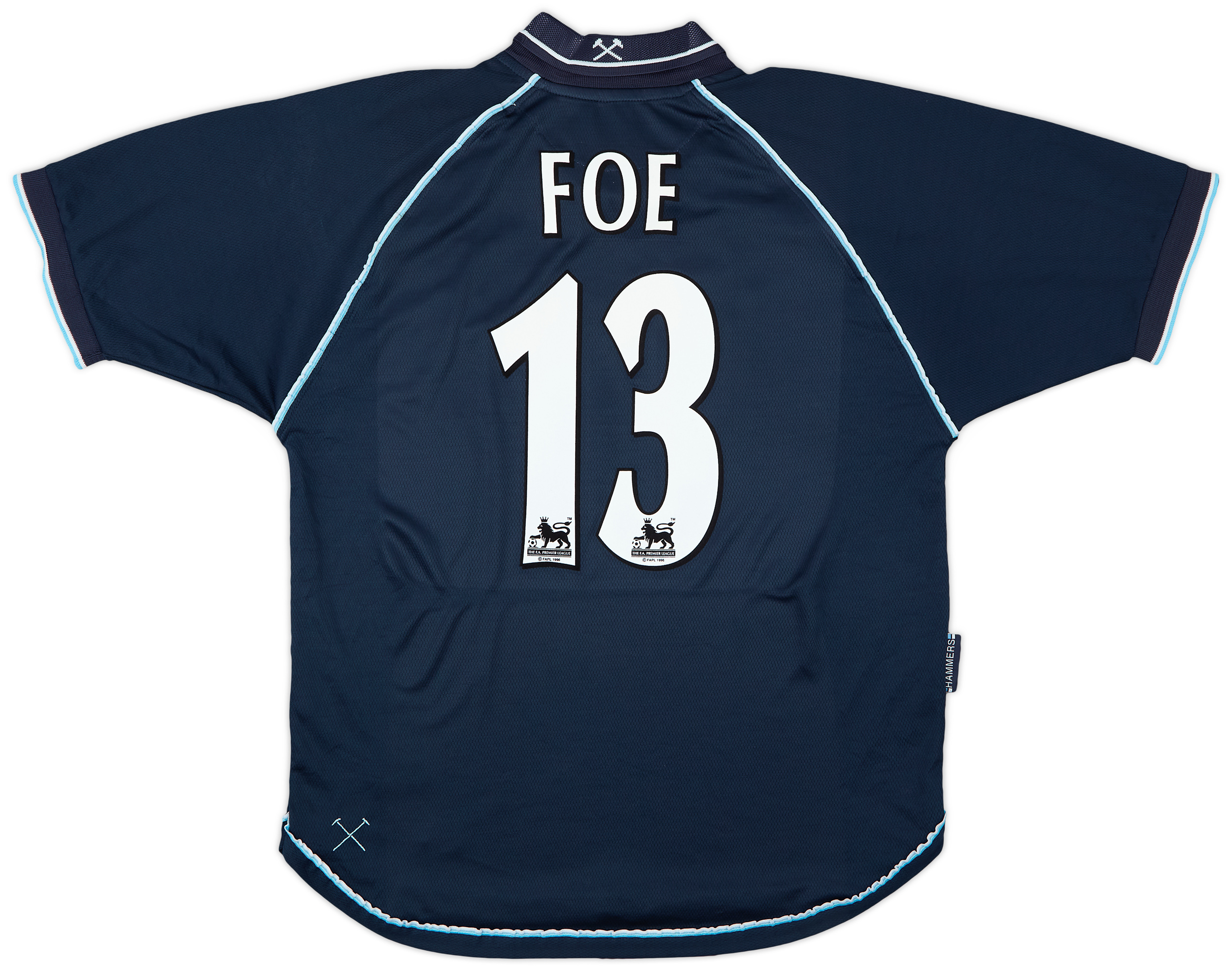 1999-01 West Ham Third Shirt Foe #13 - 8/10 - (L) 1999-01 West Ham Third Shirt Foe #13 - 8/10 - (L)