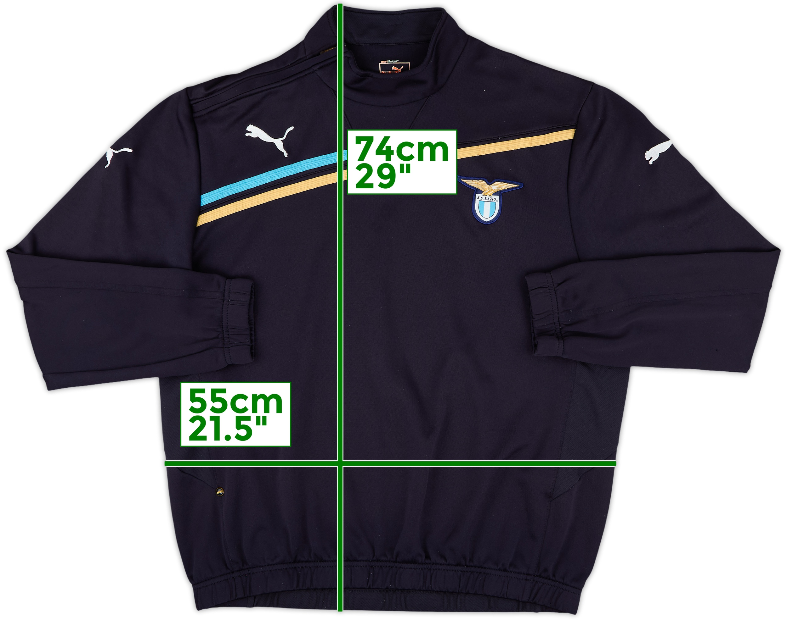 Puma S.S. Lazio ダークブルーシャツ Mサイズ S.S. LAZIO 2001-2002 QUARTER FINALS COPPA ITALIA TRAINING