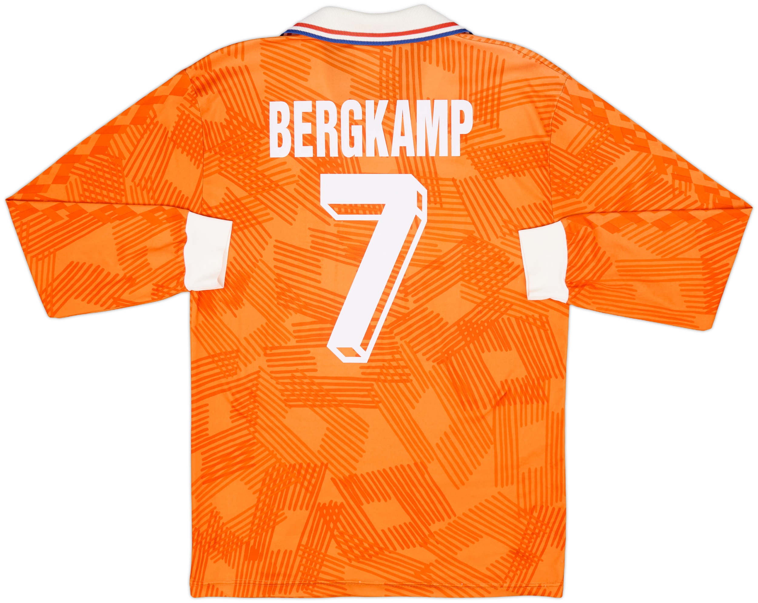 1992-94 Netherlands Home L/S Shirt Bergkamp #7 - 6/10 - (L)