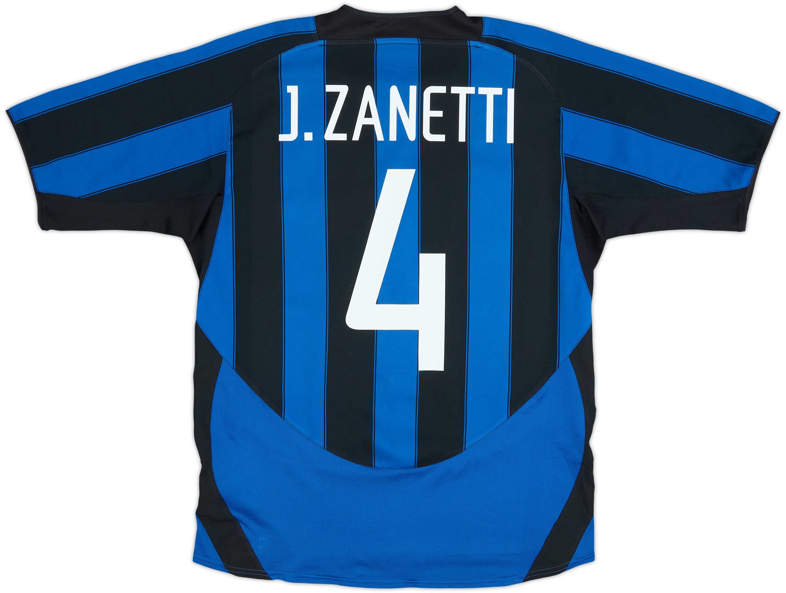 2003-04 Inter Milan Home Shirt J.Zanetti #4 - 7/10 - (M)