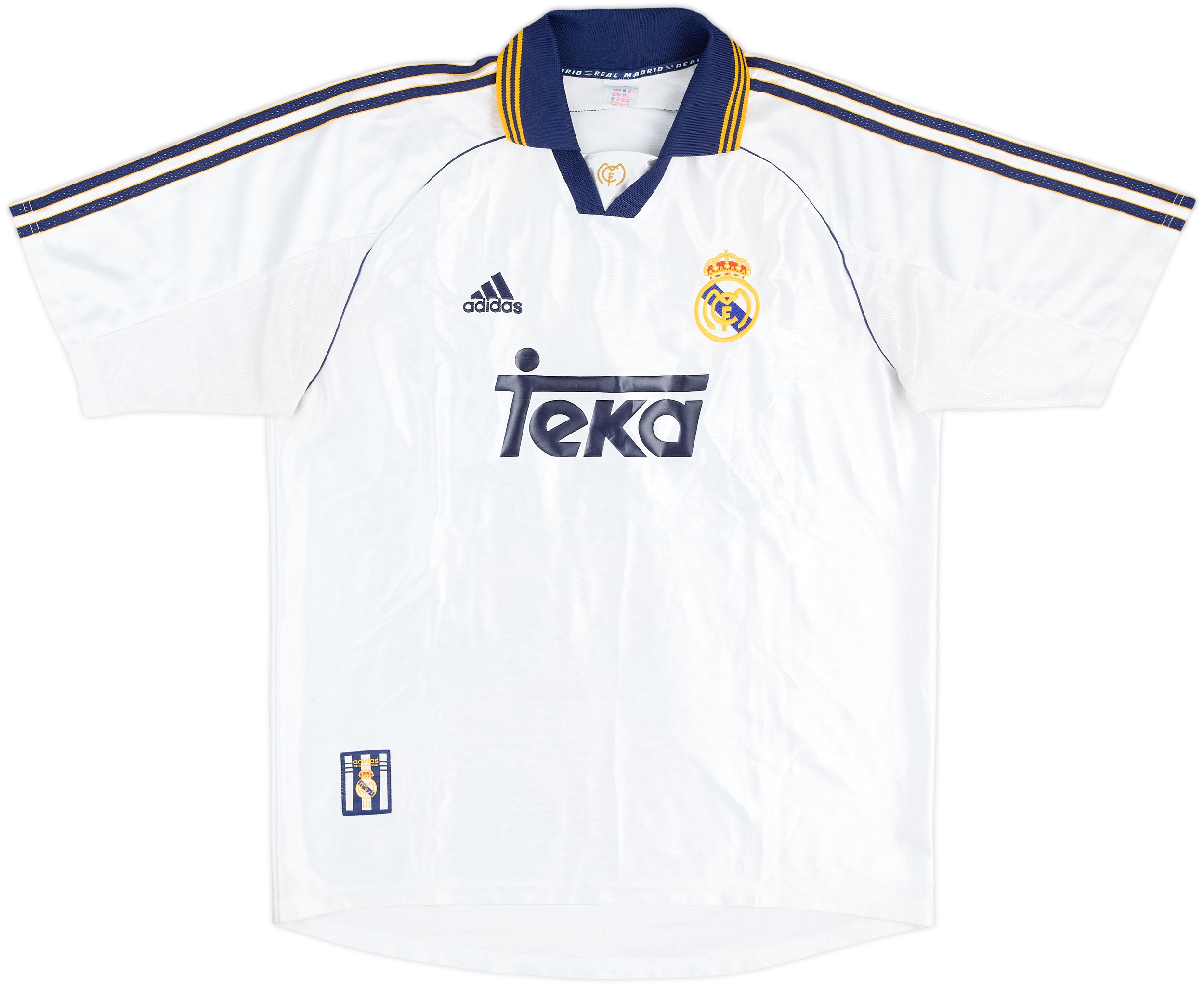  Real Madrid サッカーシャツ 白 00s 1998-00 Real Madrid 'Champions of Europe' Home Shirt - 6/10 - (L)