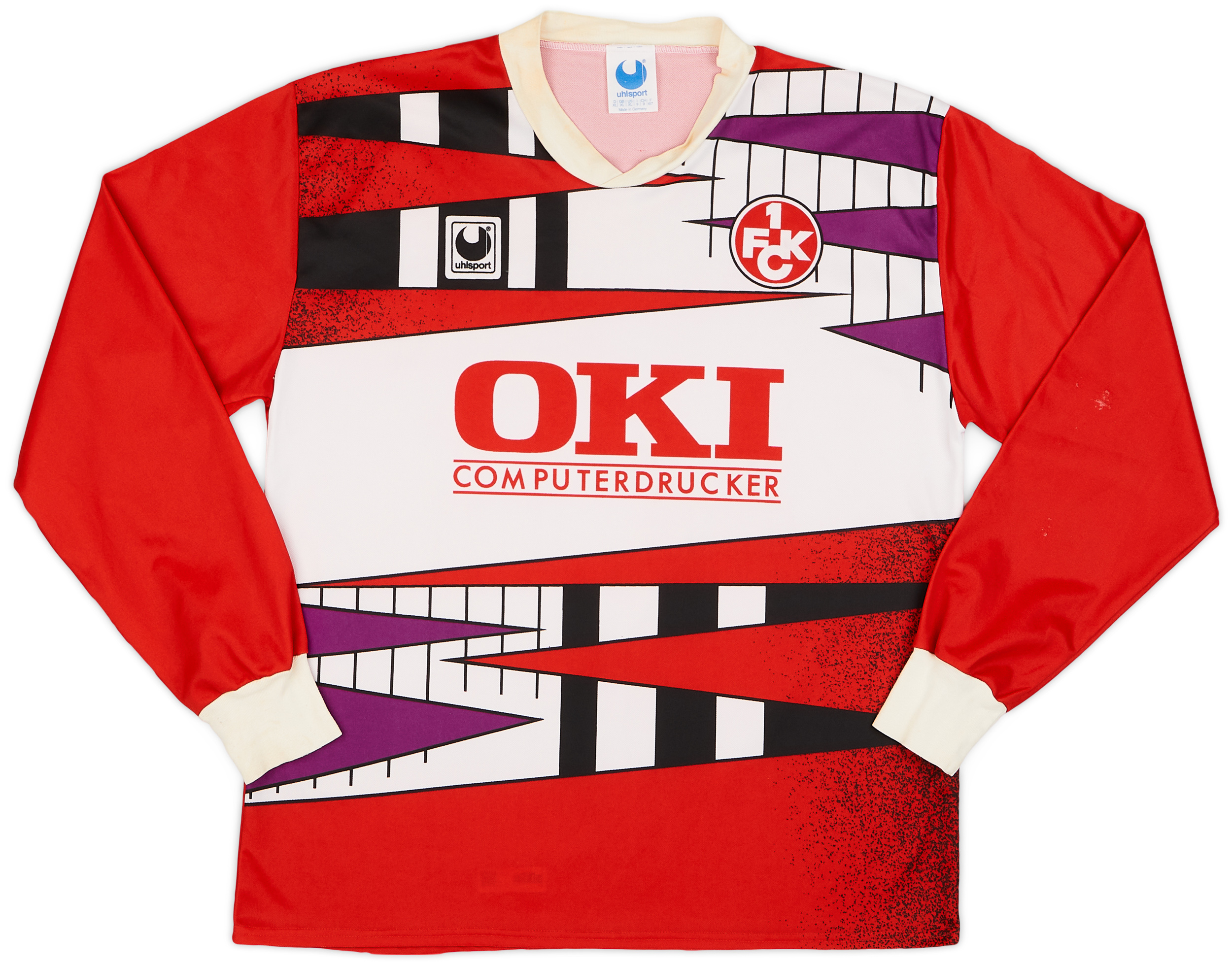 Maillot 1. FC Kaiserslautern 1991-92 Domicile - Uhlsport #10, Taille XL, Occasion