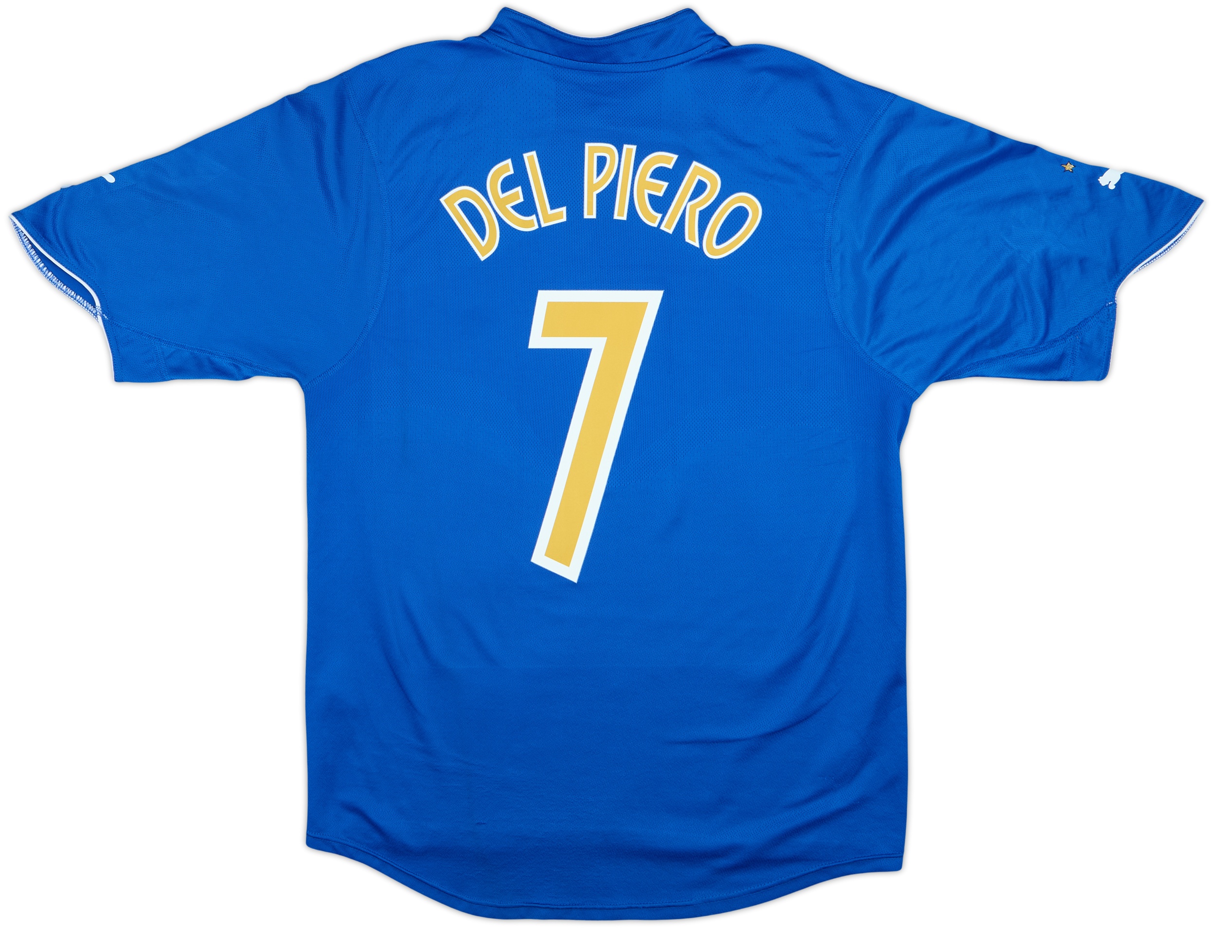 【サイン入り】Puma イタリア代表 DEL PIERO 7 2003-04 Italy Home Shirt Del Piero #7 - 7/10 - (M)