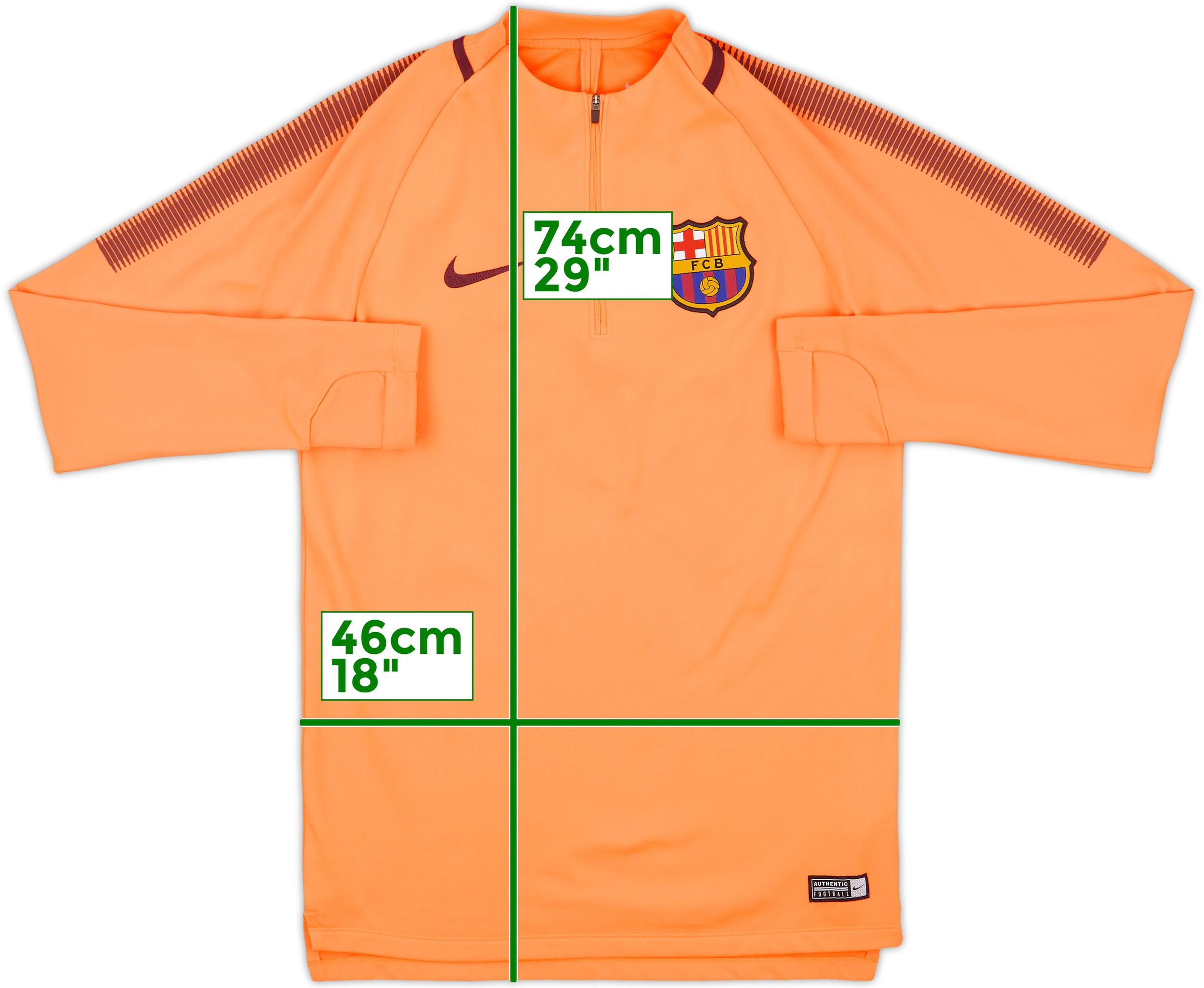 2017-18 Barcelona Nike 1/4 Zip Training Top - 9/10 - (S)