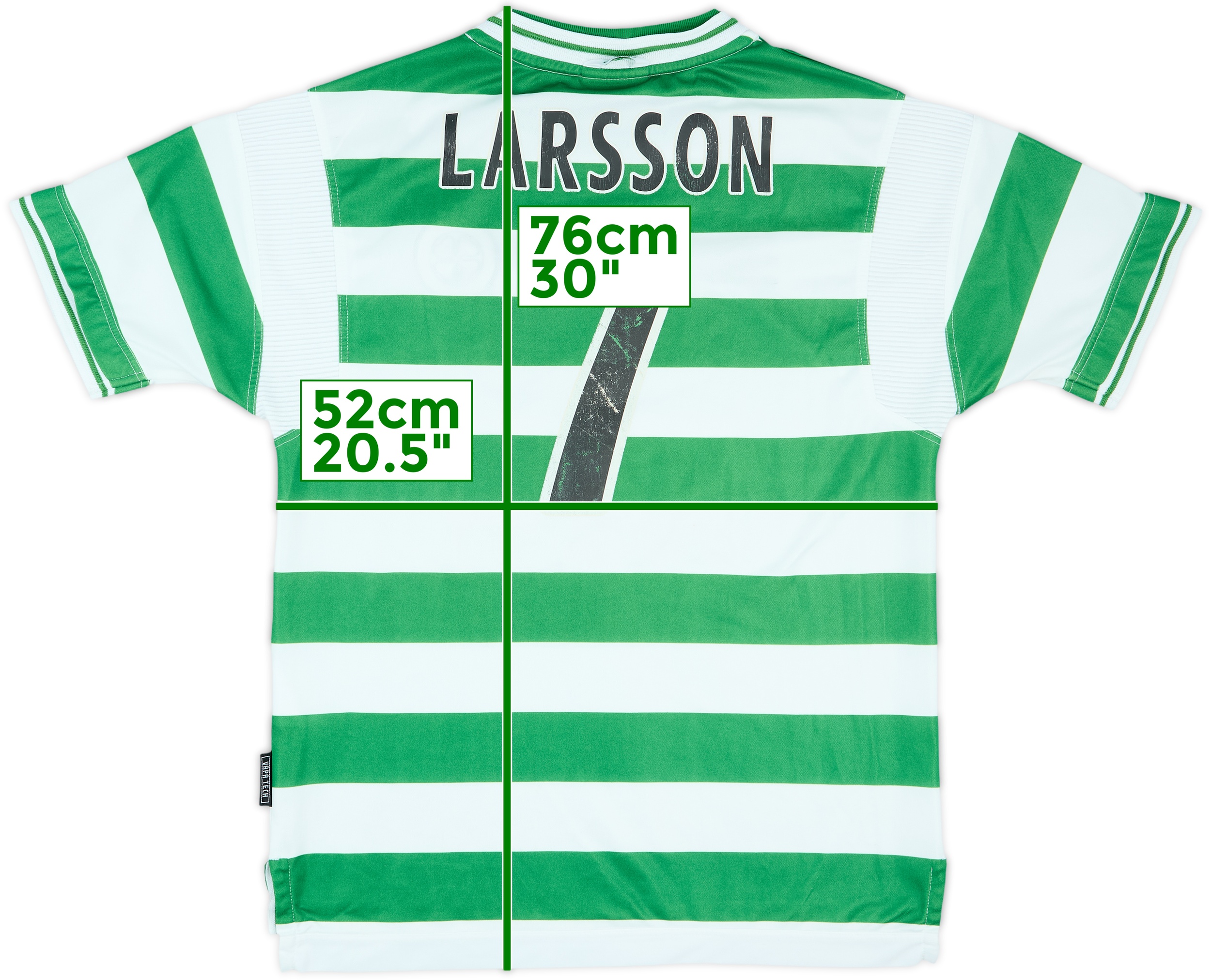 ウェア Celtic 1998/99 Home Uniform #7 LARSSON Celtic 1998 - 1999 away football shirt jersey 7 LARSON Umbro