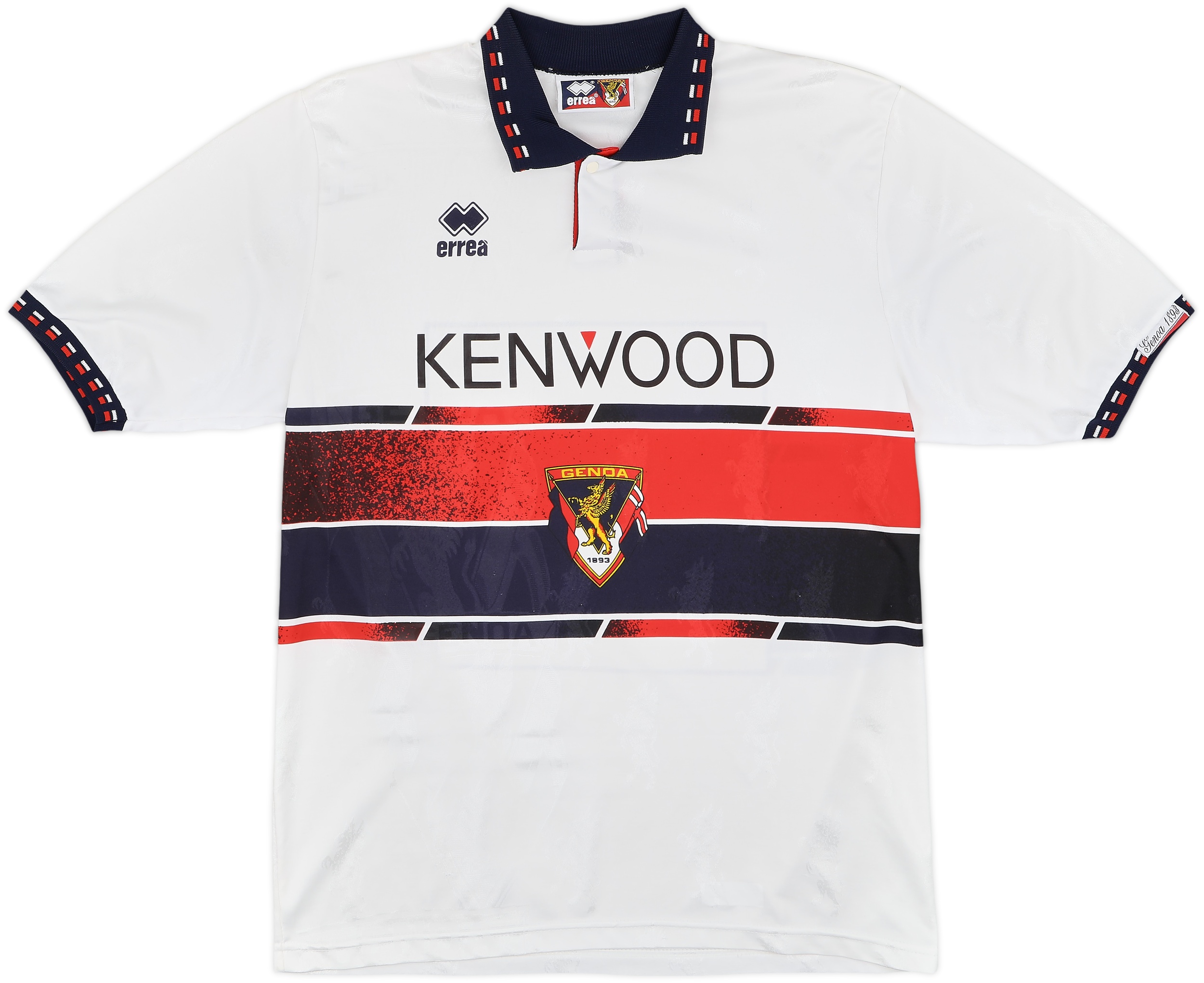 ウェア Genoa 1994 1995 XL Genoa 1994-1995 Home Jersey XL Kazuyoshi Miura Vintage Blue