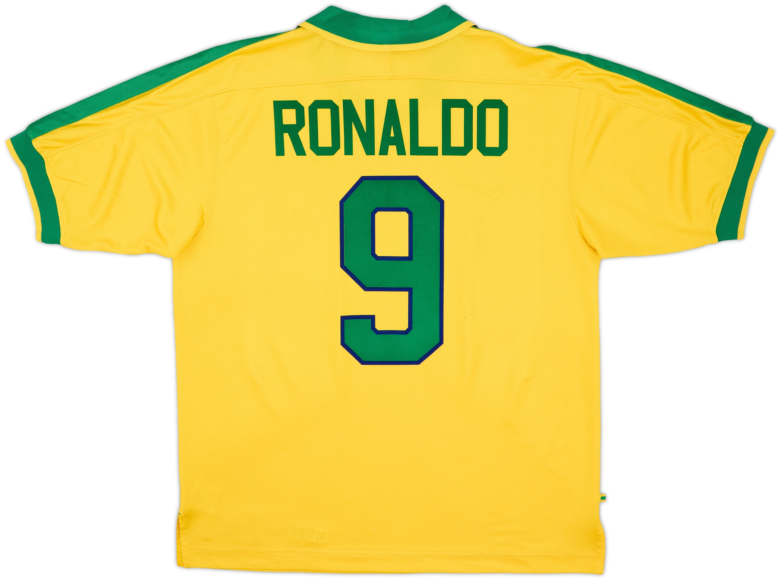 1997-98 Brazil Home Shirt Ronaldo #9 - 9/10 - (L)