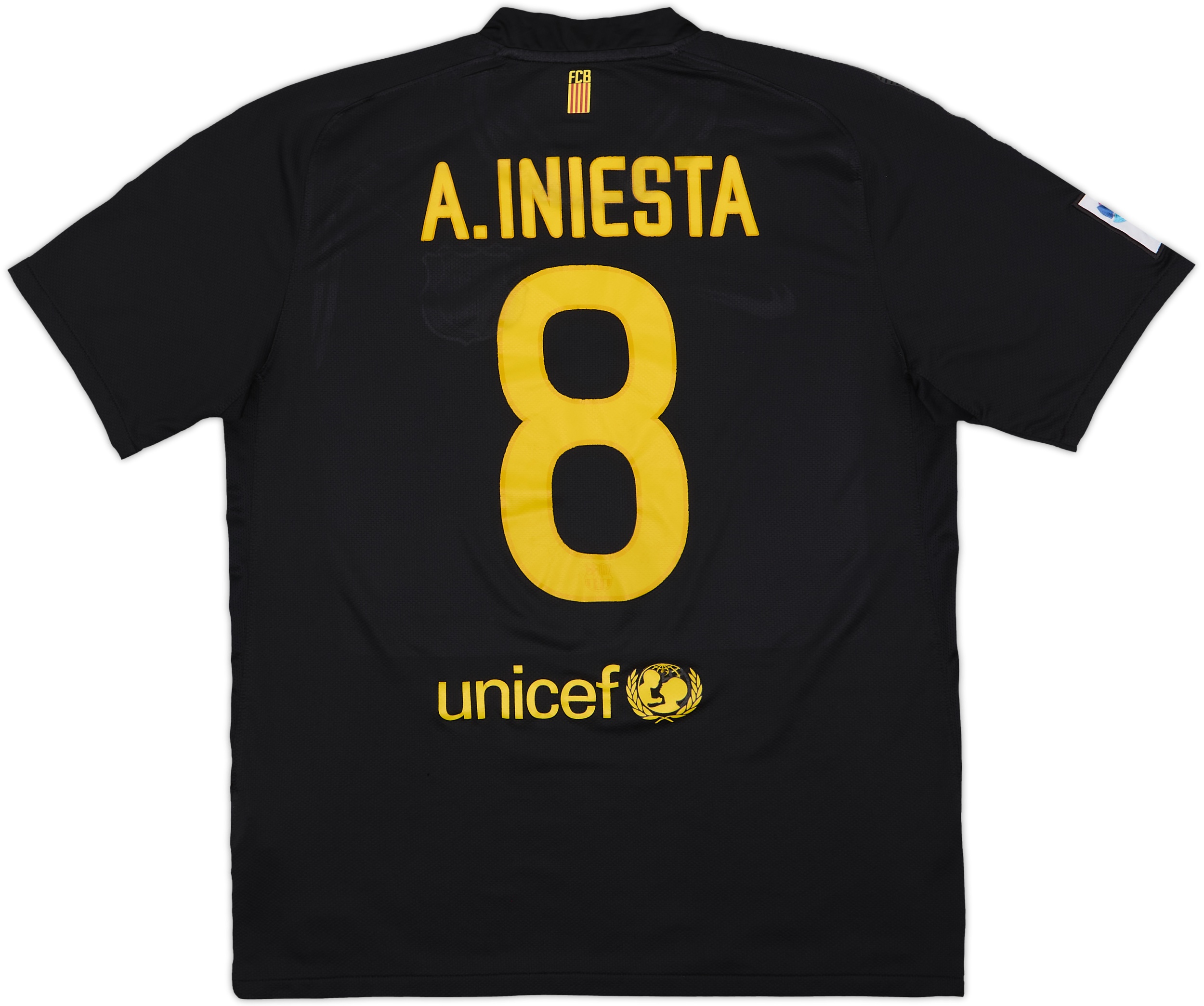 2011-12 Barcelona Away Shirt Iniesta #8 - 6/10 - (L)