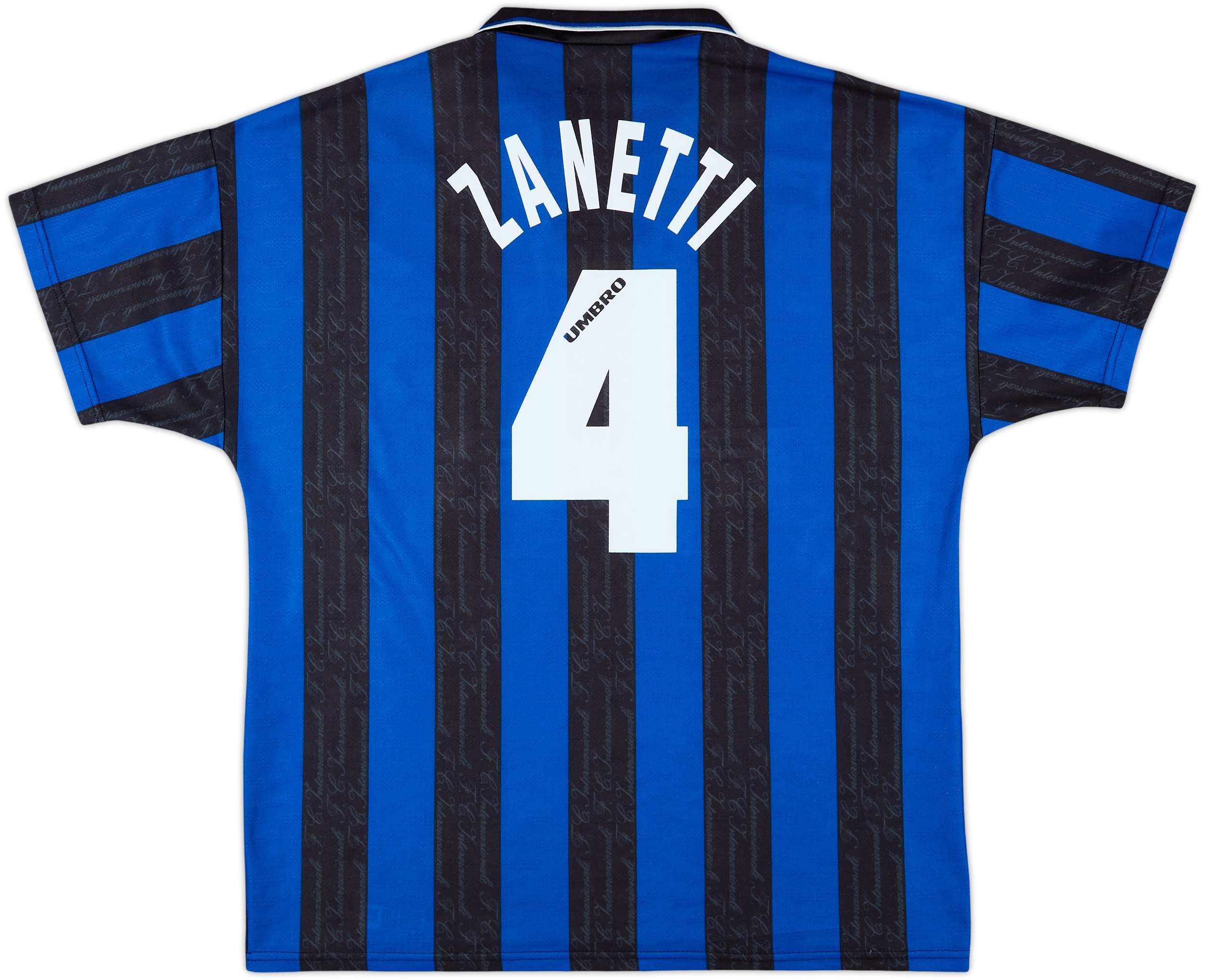 1996-97 Inter Milan Home Shirt Zanetti #4 - 9/10 - (XL)