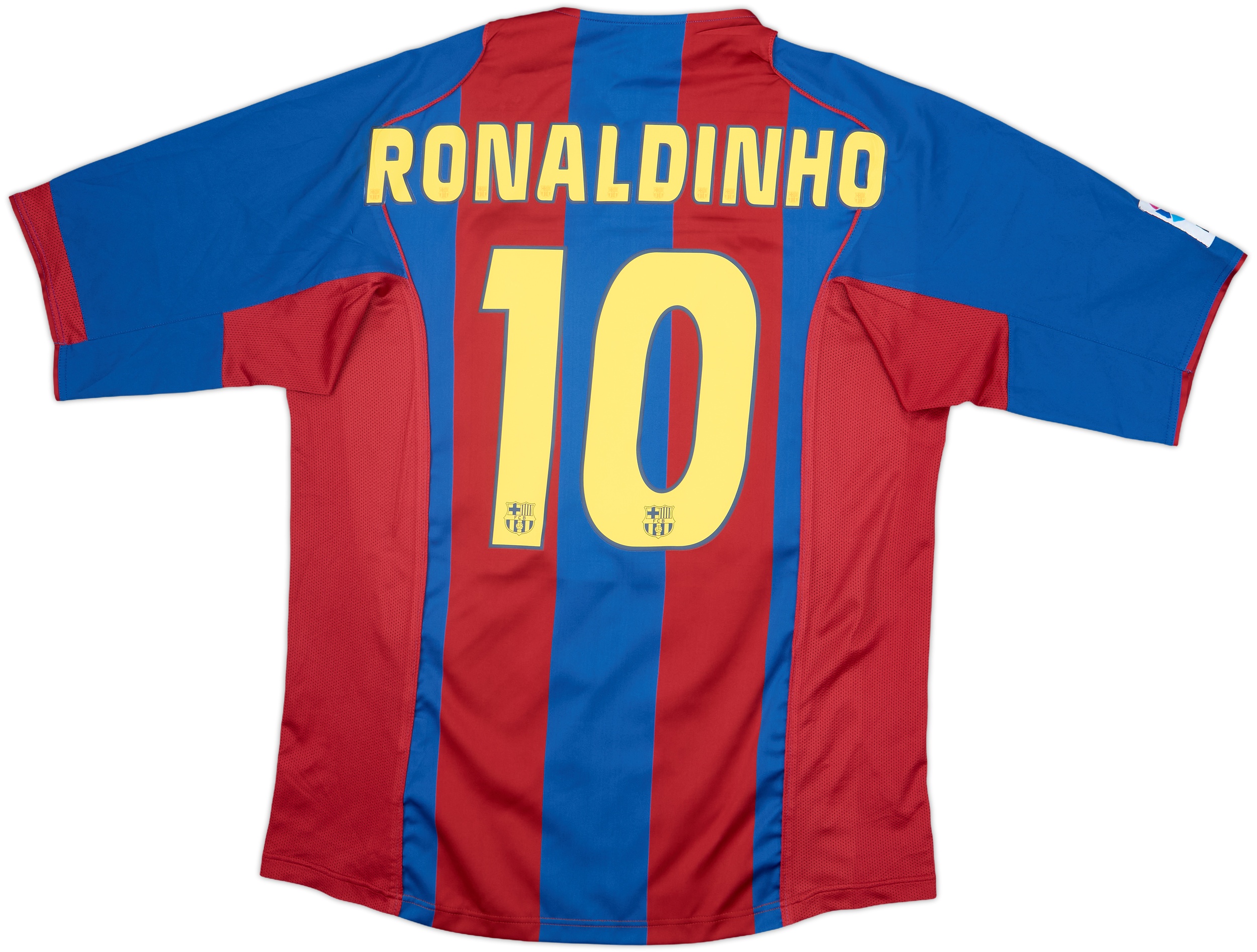 FCバルセロナ RONALDINHO 10番シャツ 2003-04 FC Barcelona Home Shirt Ronaldinho #10 - 9/10 - (L