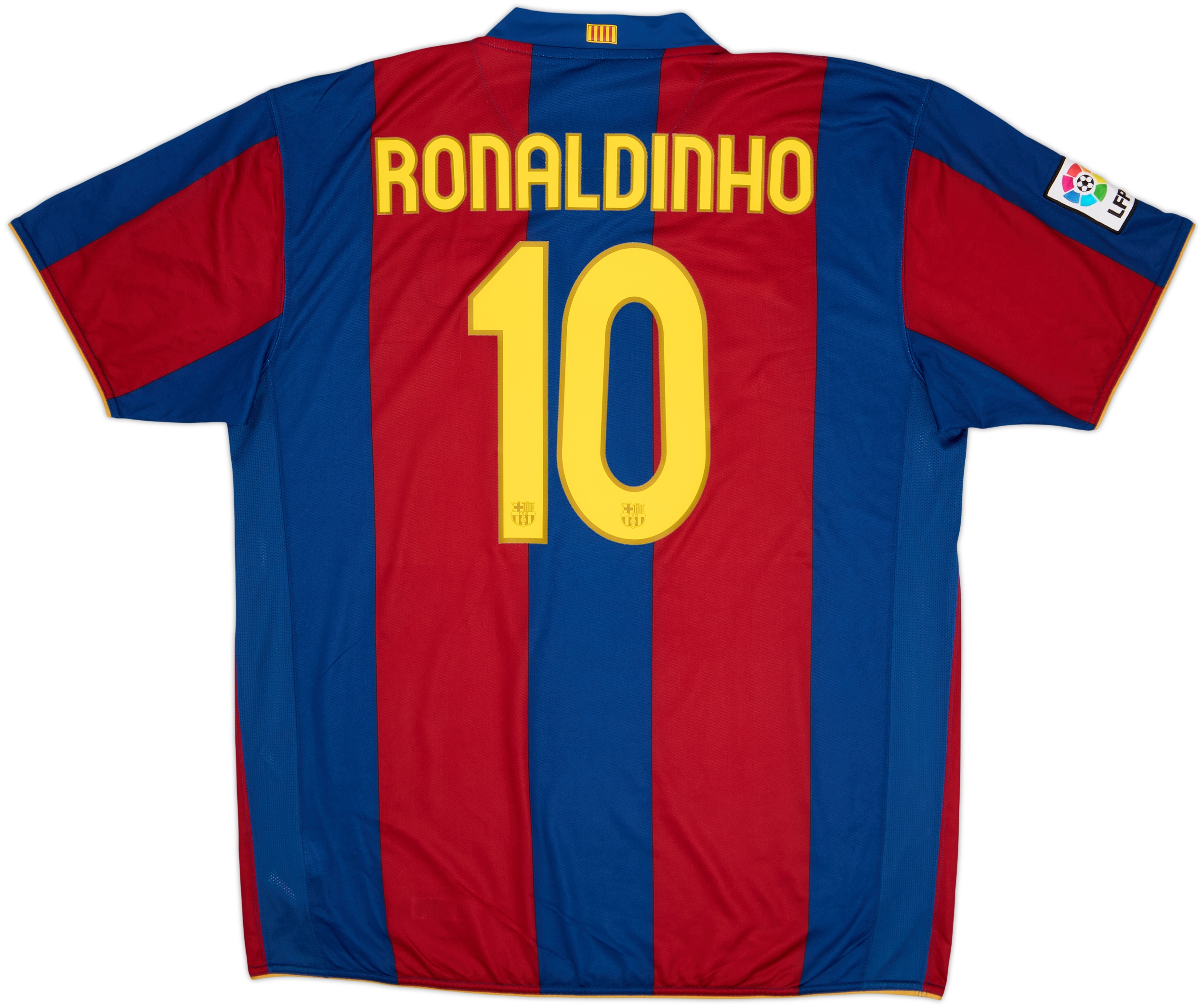 2007-08 Barcelona Home Shirt Ronaldinho #10 - 8/10 - (XXL)
