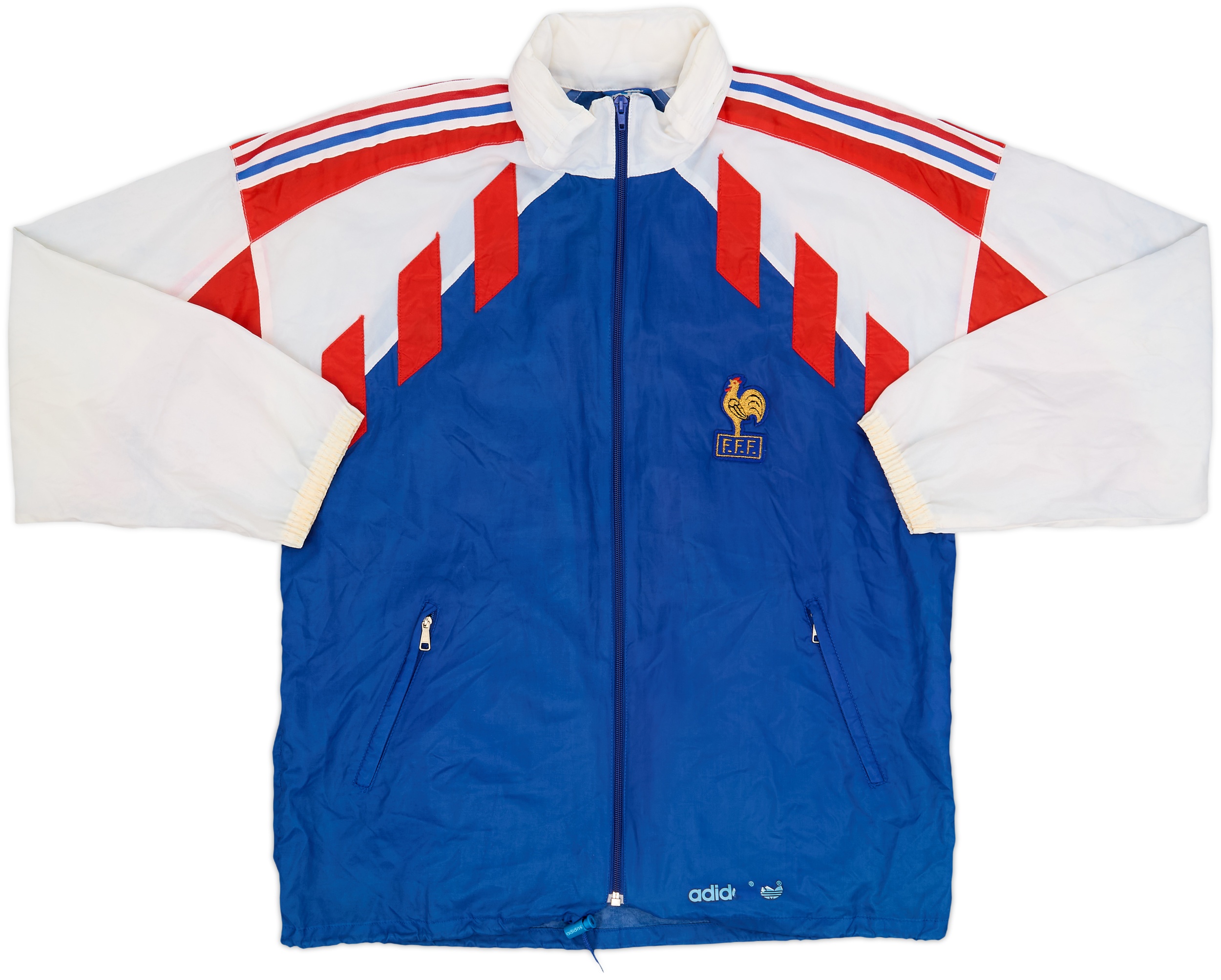 90ワールドカップ レフリージャージ アディダス●フランス製 ●M0941m 1990-92 France adidas Rain Jacket - 7/10 - (M/L)