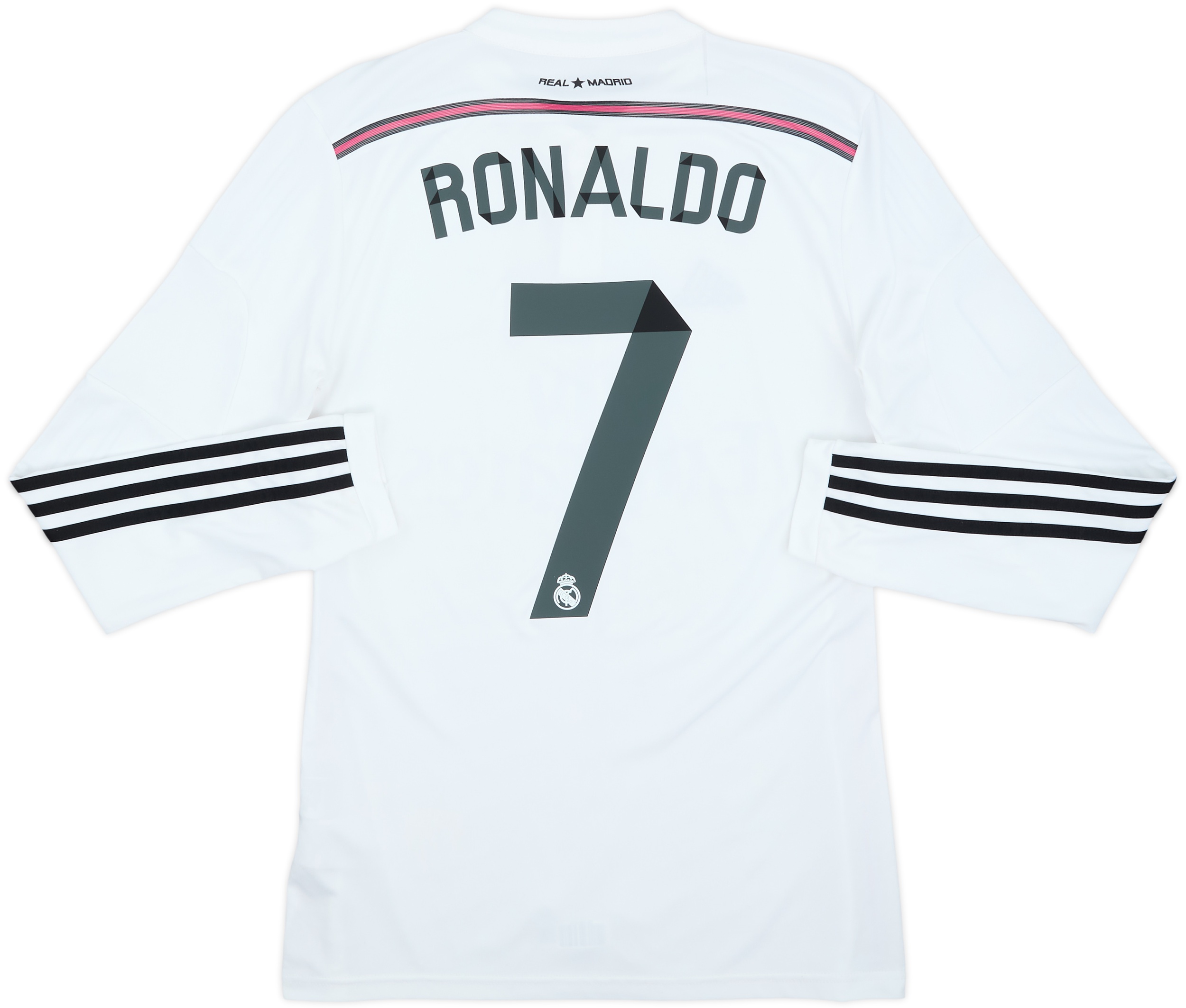 2014-15 Real Madrid Home L/S Shirt Ronaldo #7 - 7/10 - (S)