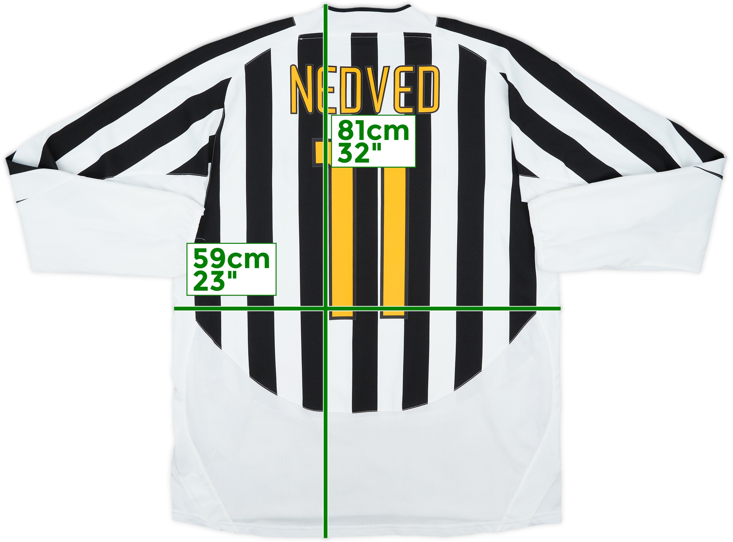 2003-04 Juventus Home L/S Shirt Nedved #11 - 6/10 - (XL)